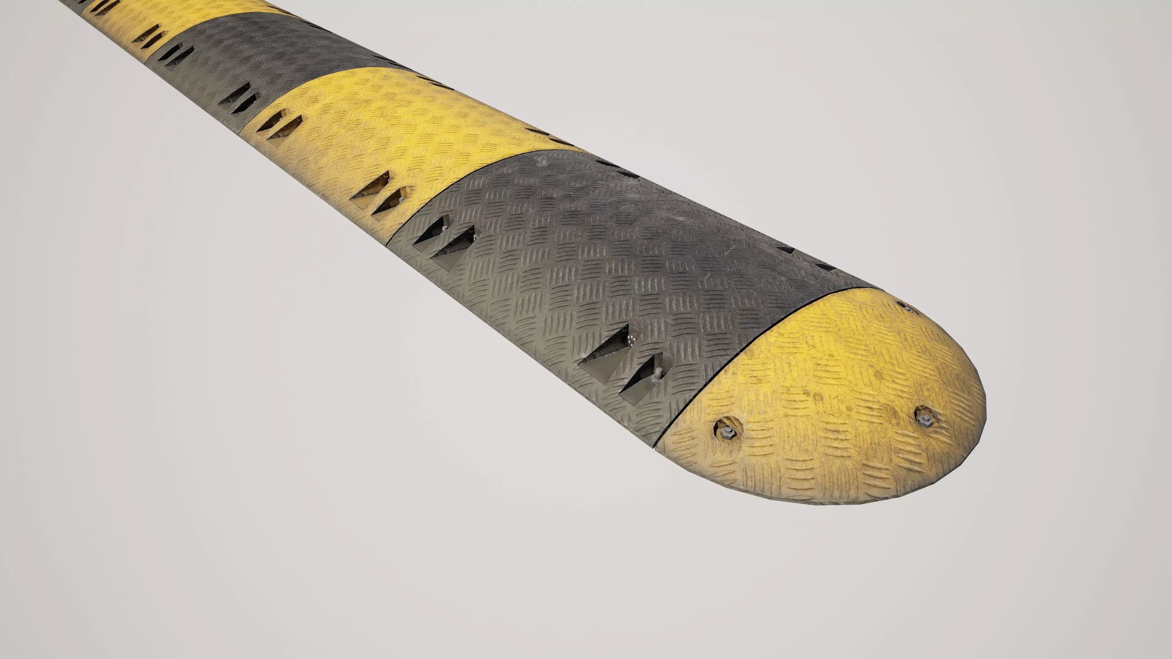 Speed Bump Curb Low-poly 3D model_1