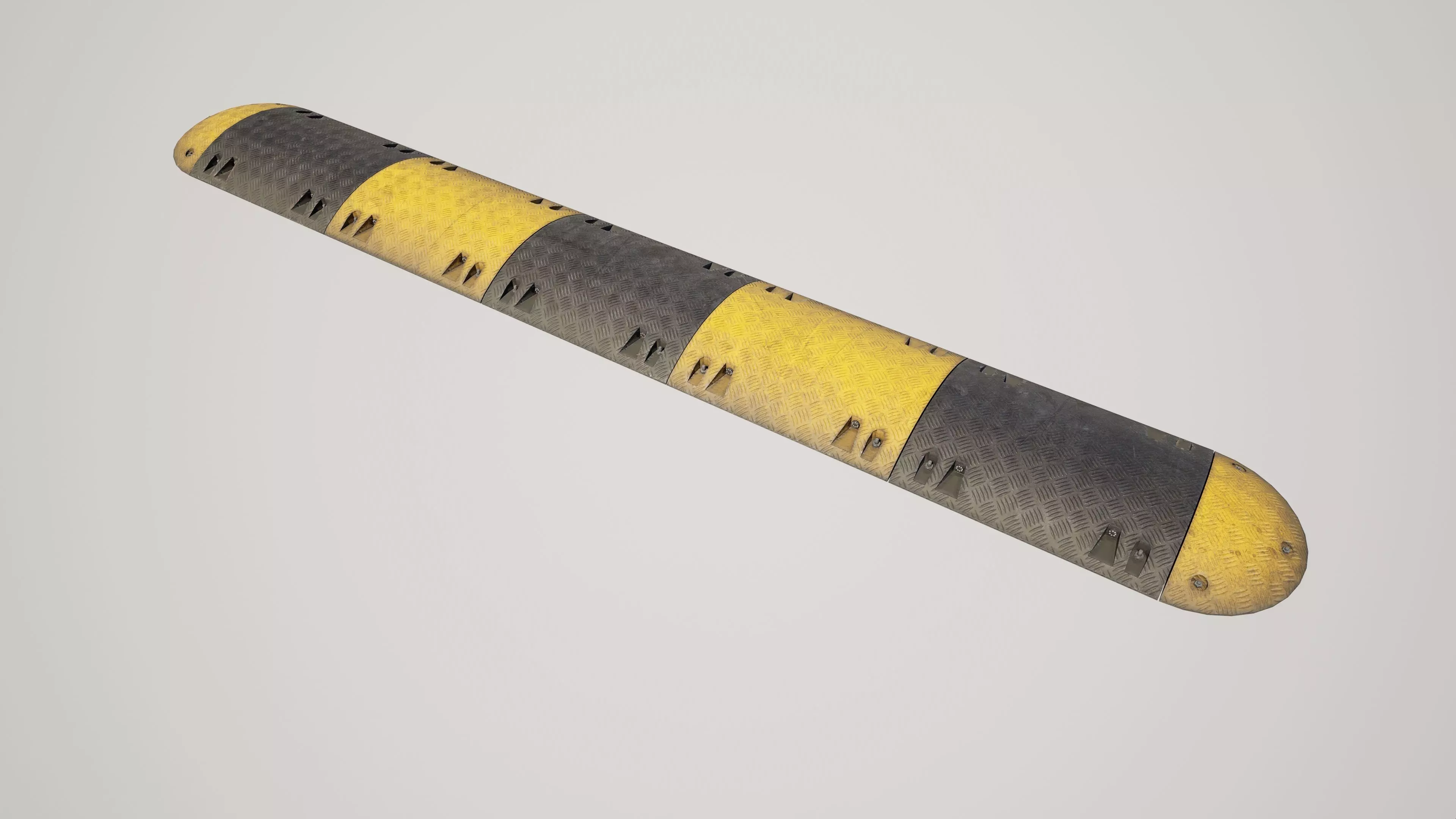 Speed Bump Curb Low-poly 3D model_0