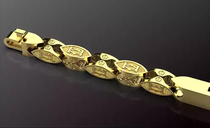gold chain 3d model