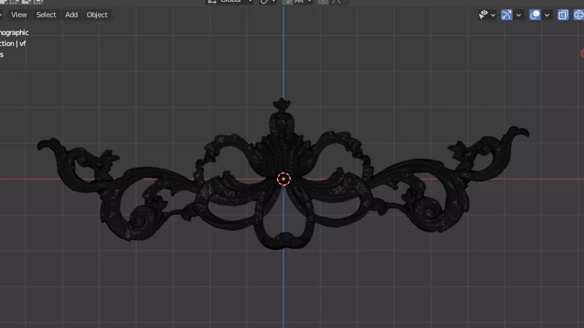 Classic decor ornament carved 75 3D model_5