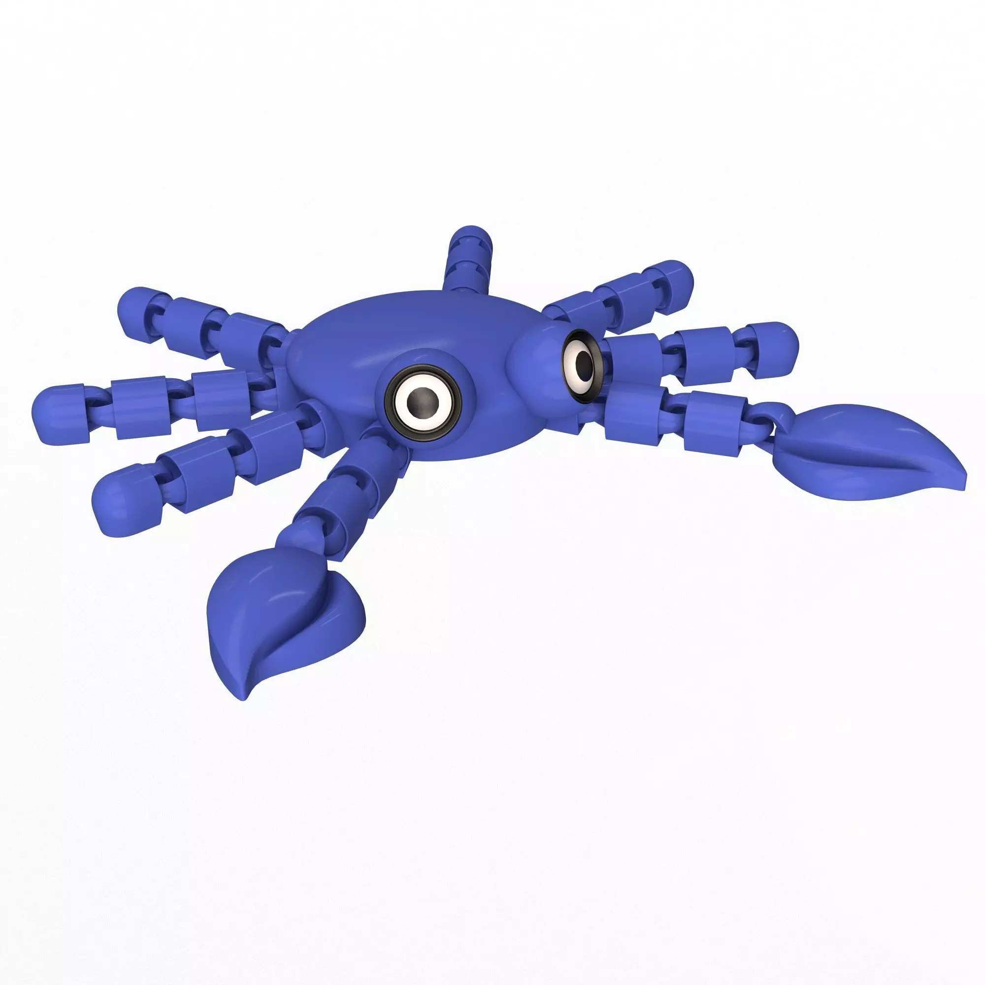 Crab 01 Cute Flexi Articulated Skeleton 3D print model_3
