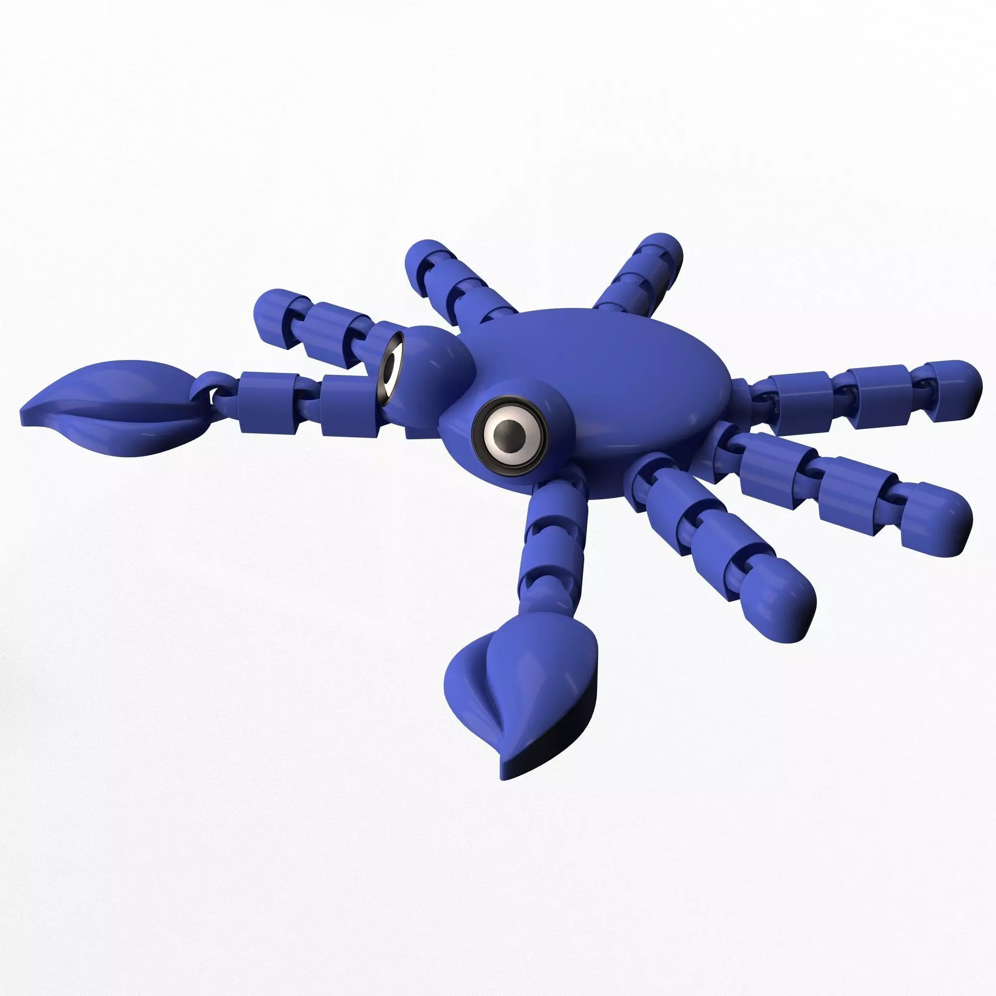 Crab 01 Cute Flexi Articulated Skeleton 3D print model_4