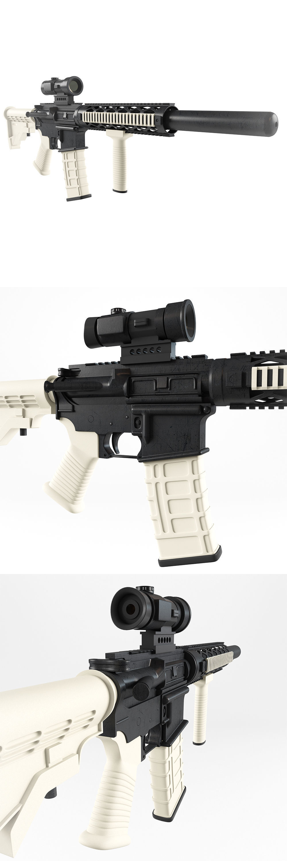 M4 Spikes modified 3D model_1