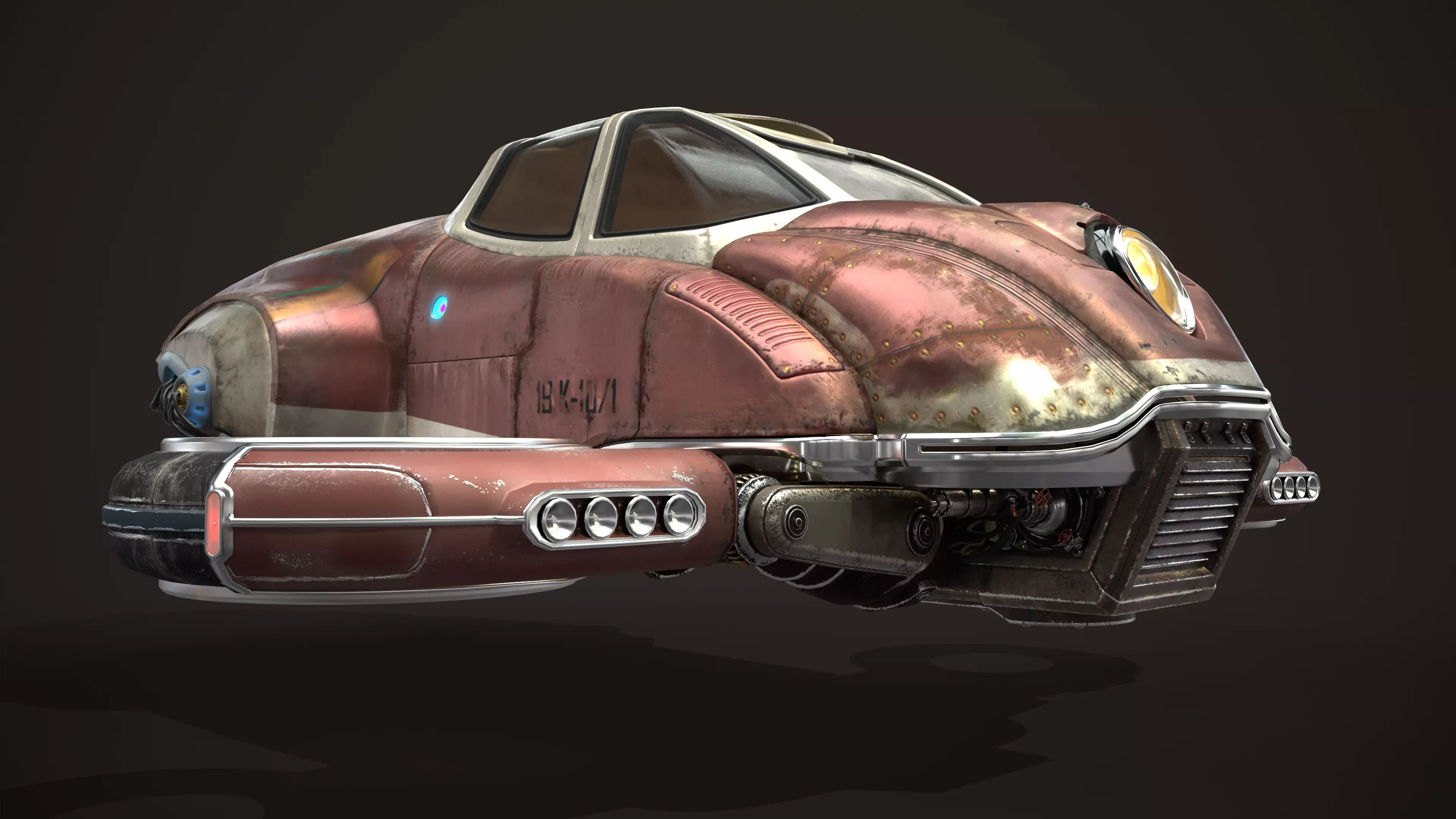 Sci-Fi Flying Machine 3D model_5