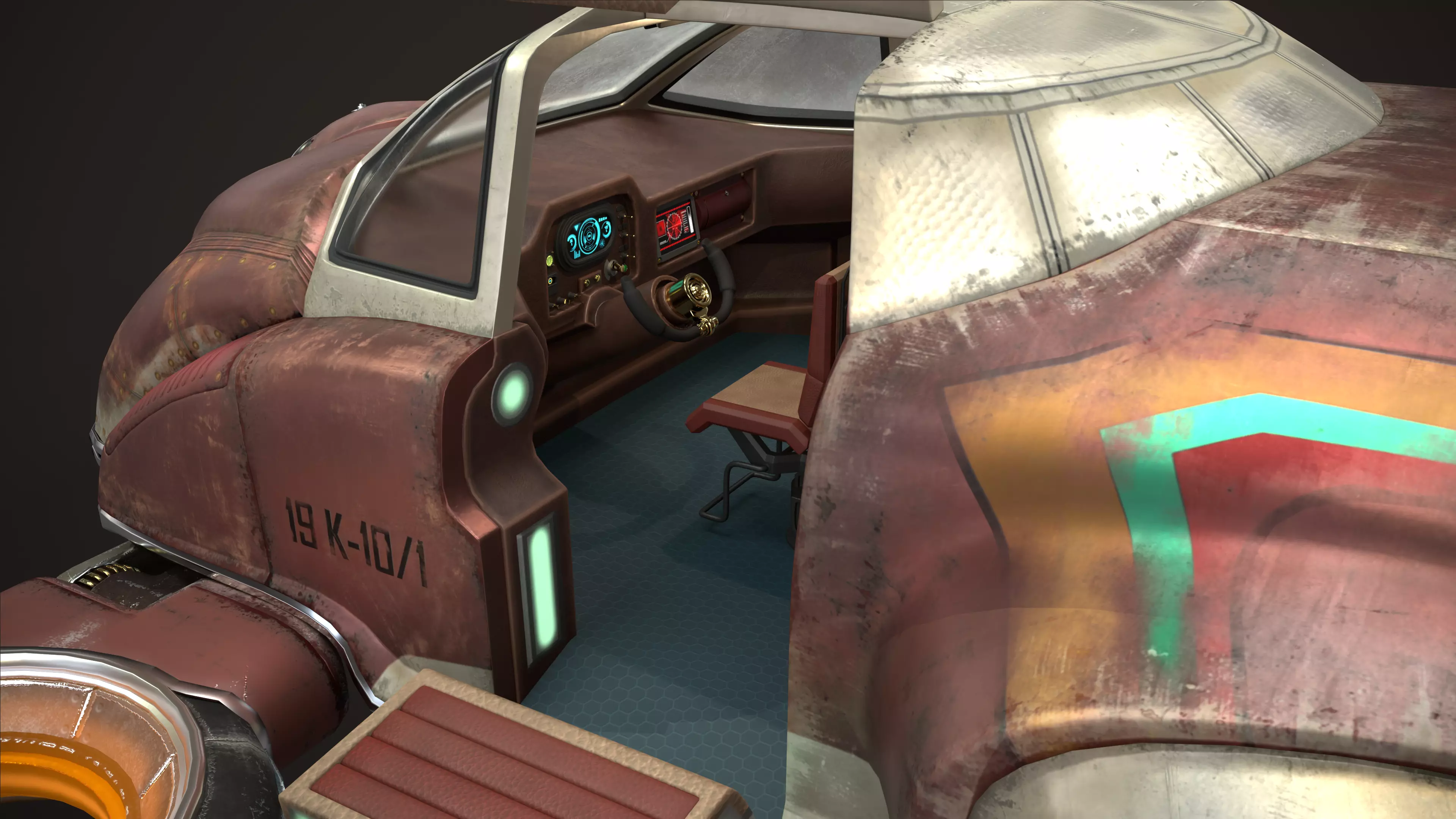 Sci-Fi Flying Machine 3D model_7