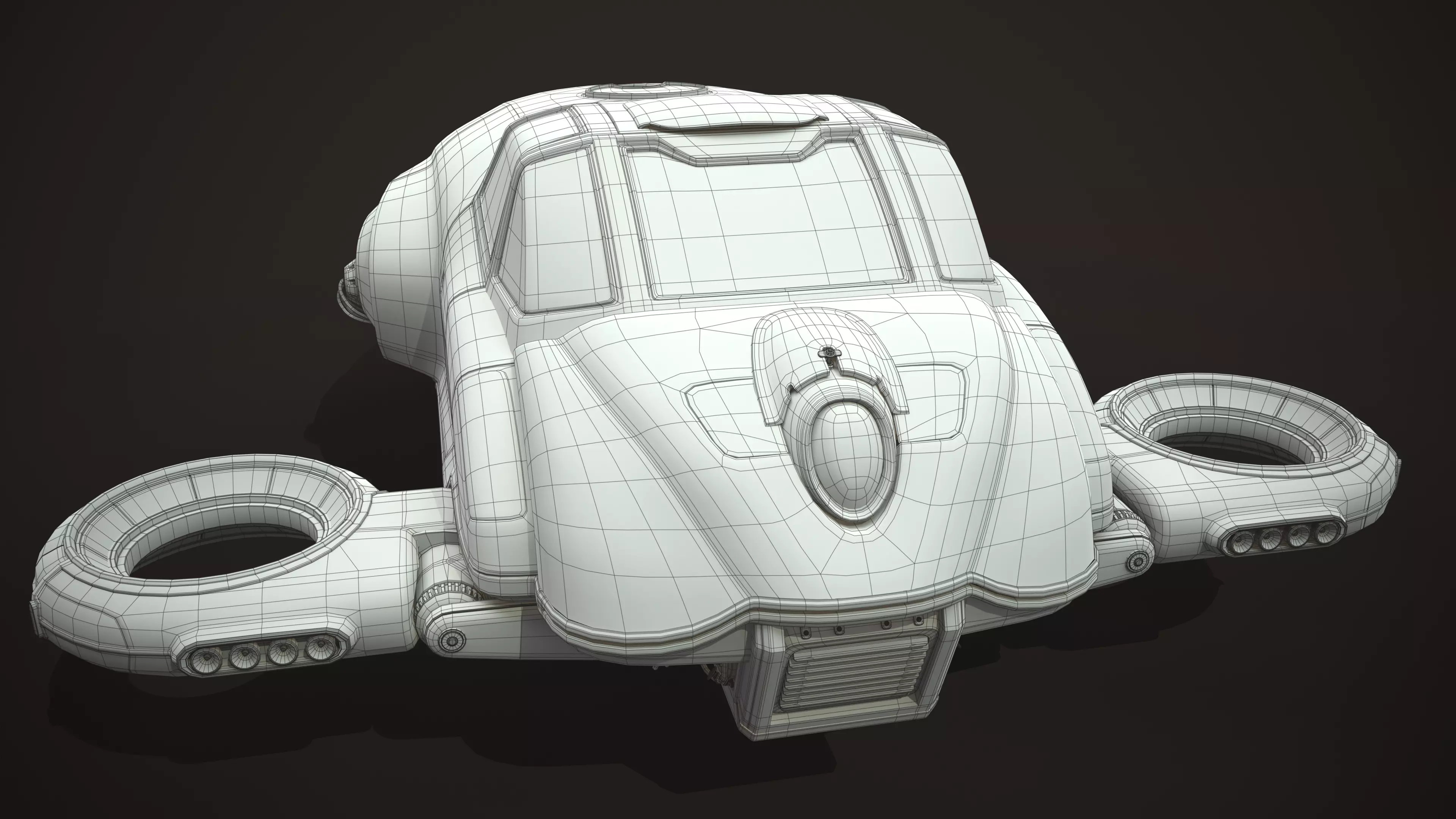 Sci-Fi Flying Machine 3D model_12