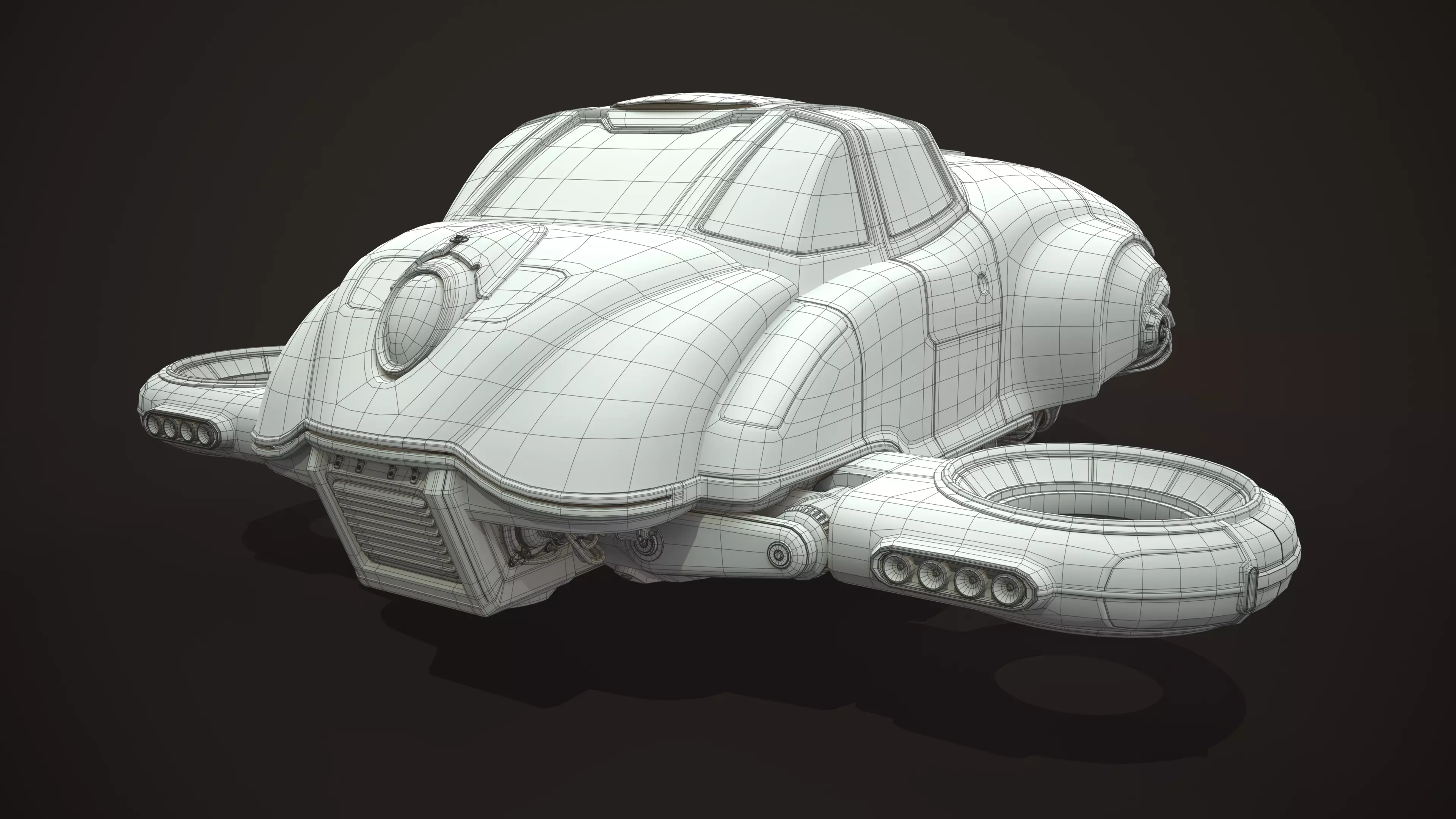 Sci-Fi Flying Machine 3D model_9