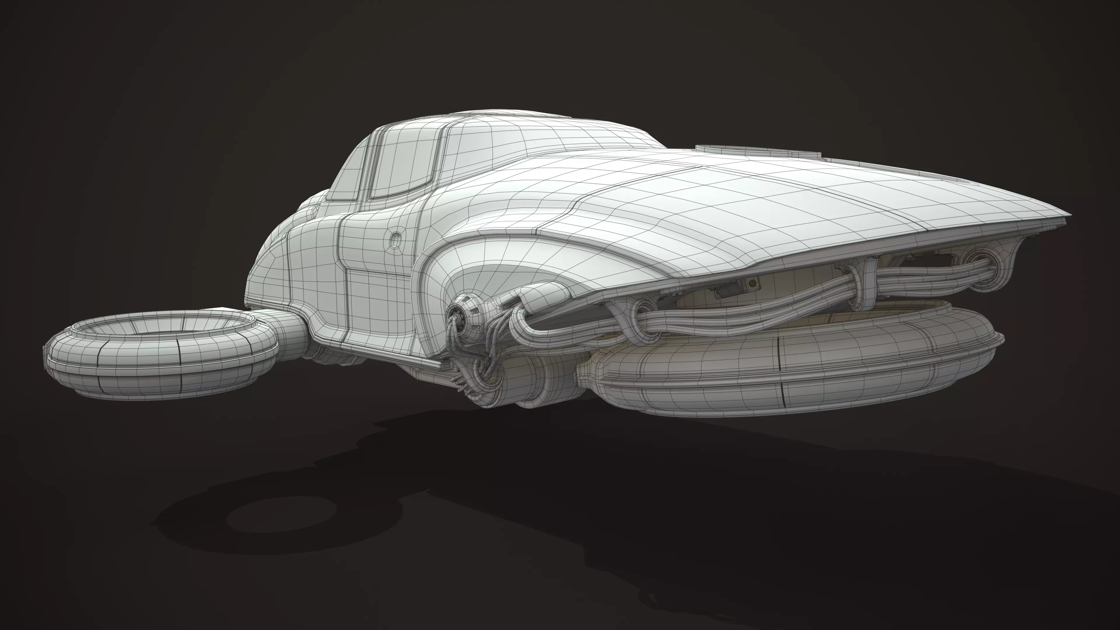 Sci-Fi Flying Machine 3D model_10