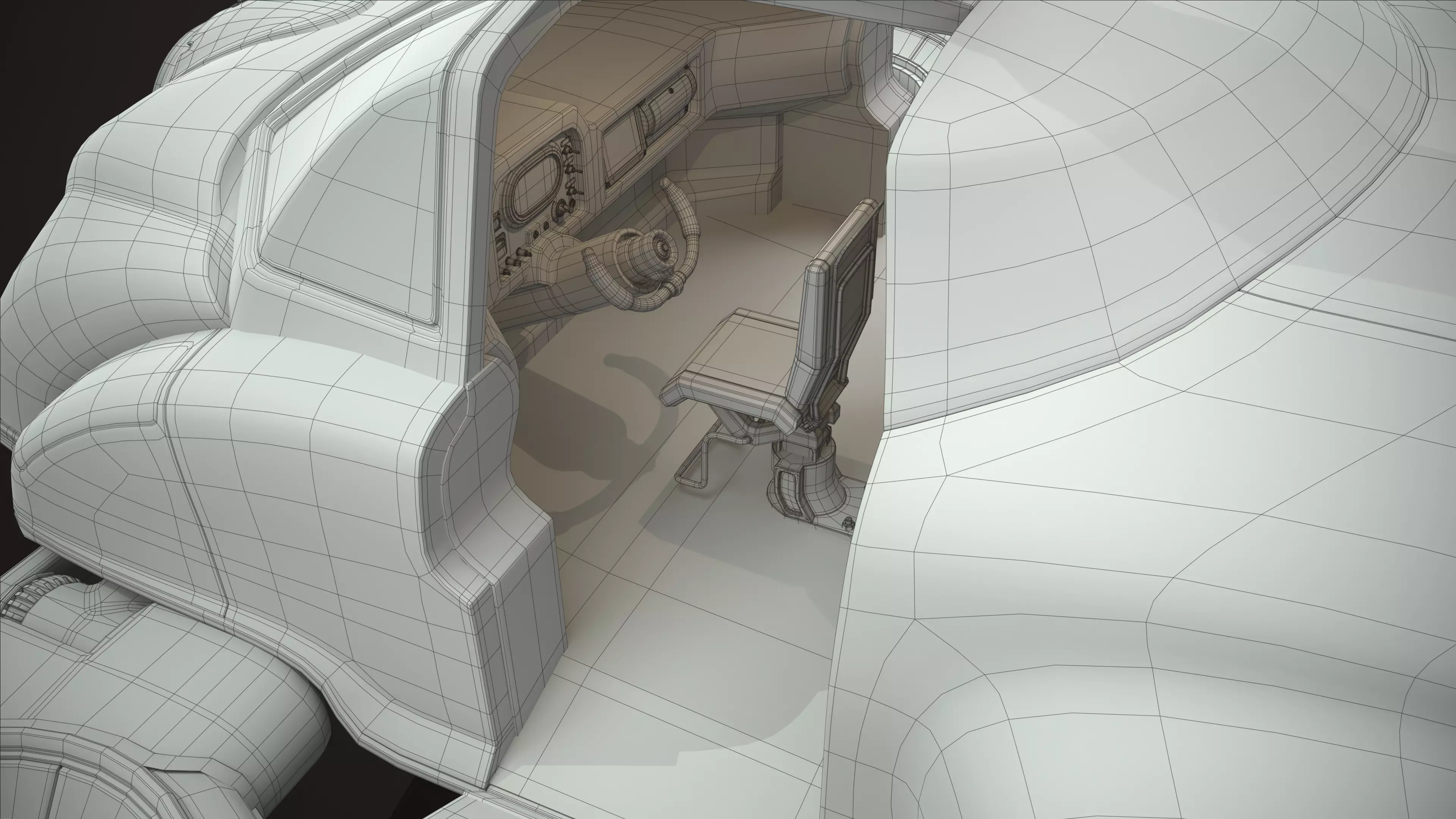 Sci-Fi Flying Machine 3D model_13