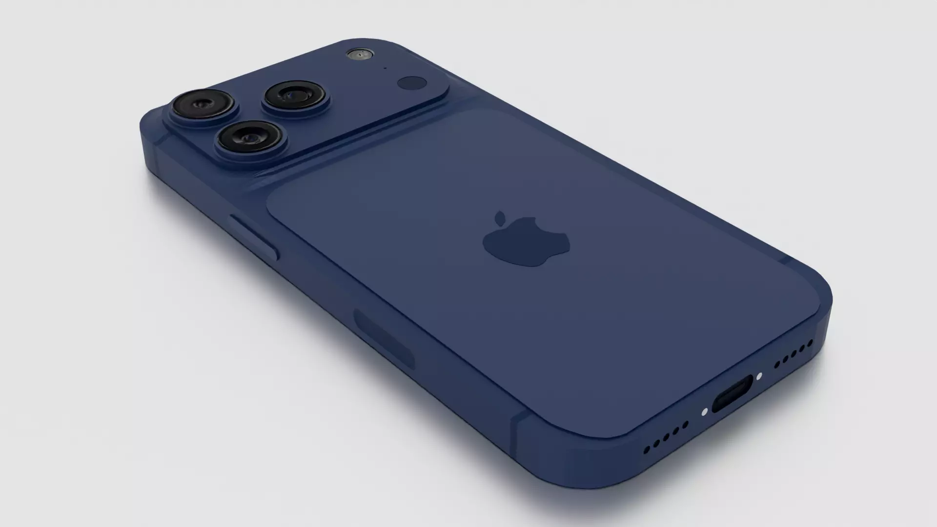 Apple iPhone 17 Pro - with All Colors Blue Orange White Low-poly 3D model_8