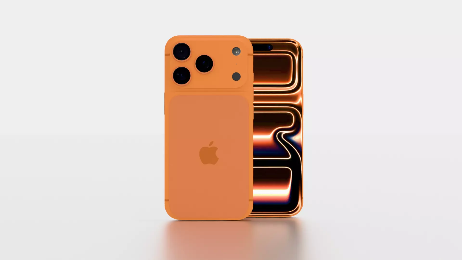 Apple iPhone 17 Pro - with All Colors Blue Orange White Low-poly 3D model_5