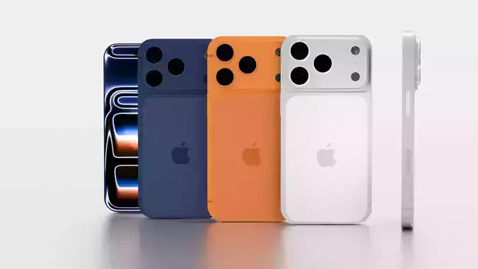 Apple iPhone 17 Pro - with All Colors Blue Orange White