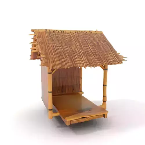 Tropical Bamboo Hut model pack
