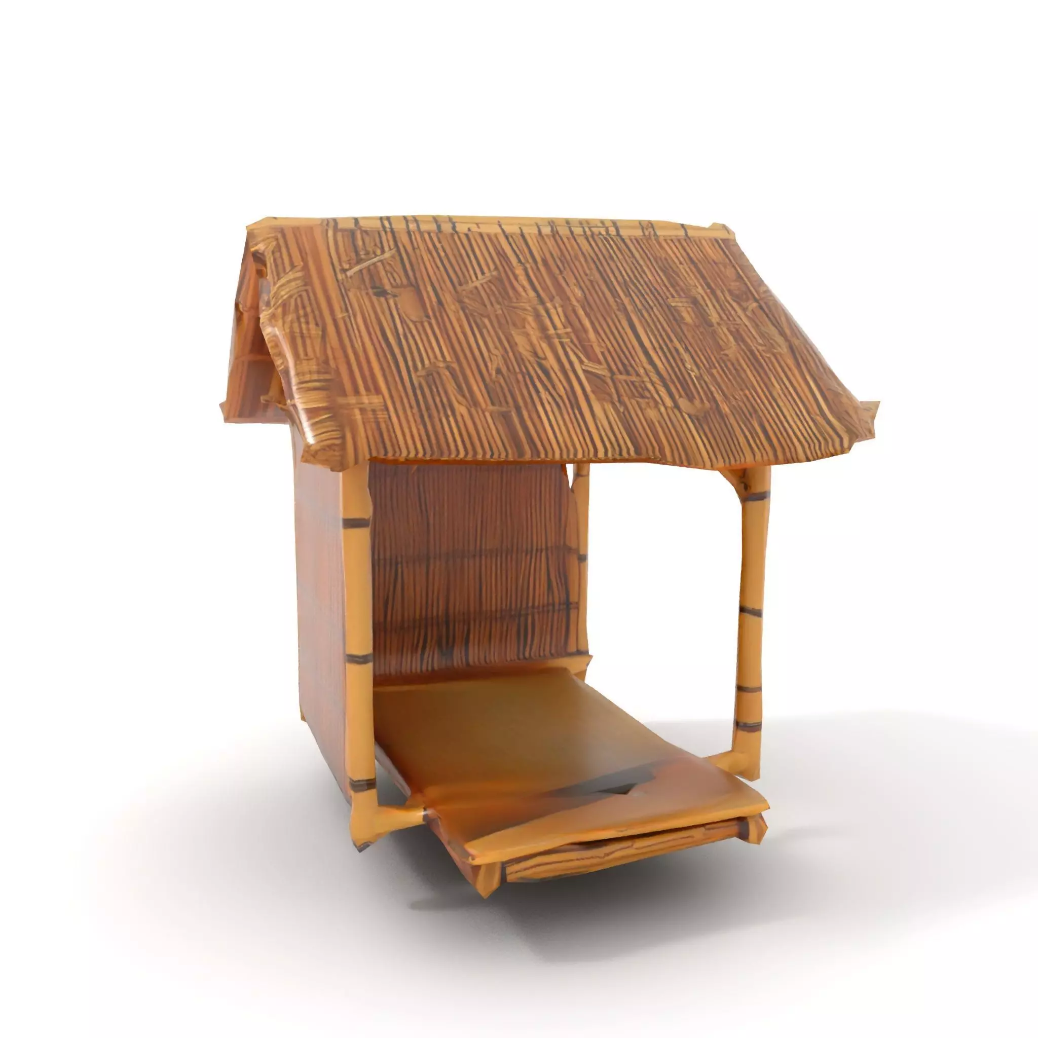 Tropical Bamboo Hut model pack Low-poly 3D model_8