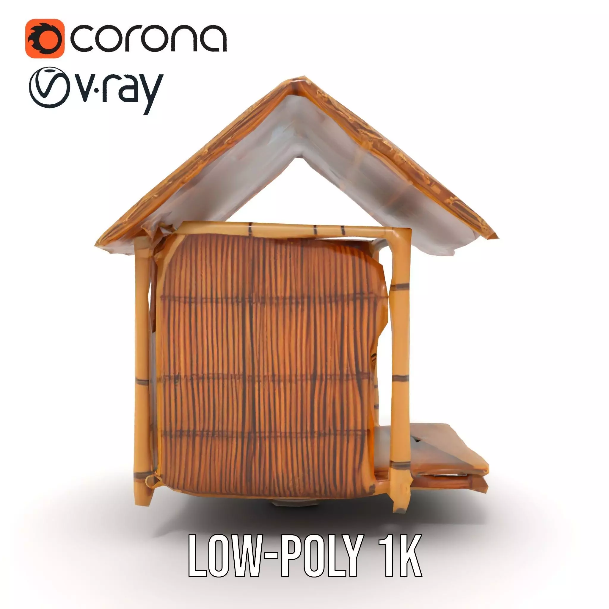 Tropical Bamboo Hut model pack Low-poly 3D model_20