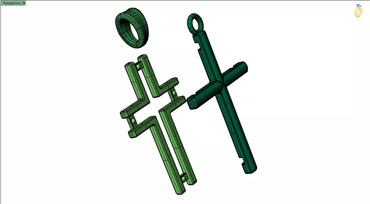 Cross Pendant 3D print model_10