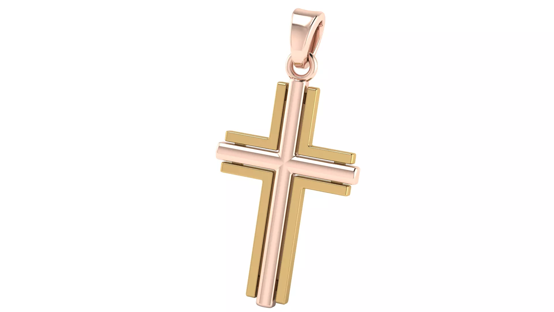 Cross Pendant 3D print model_3