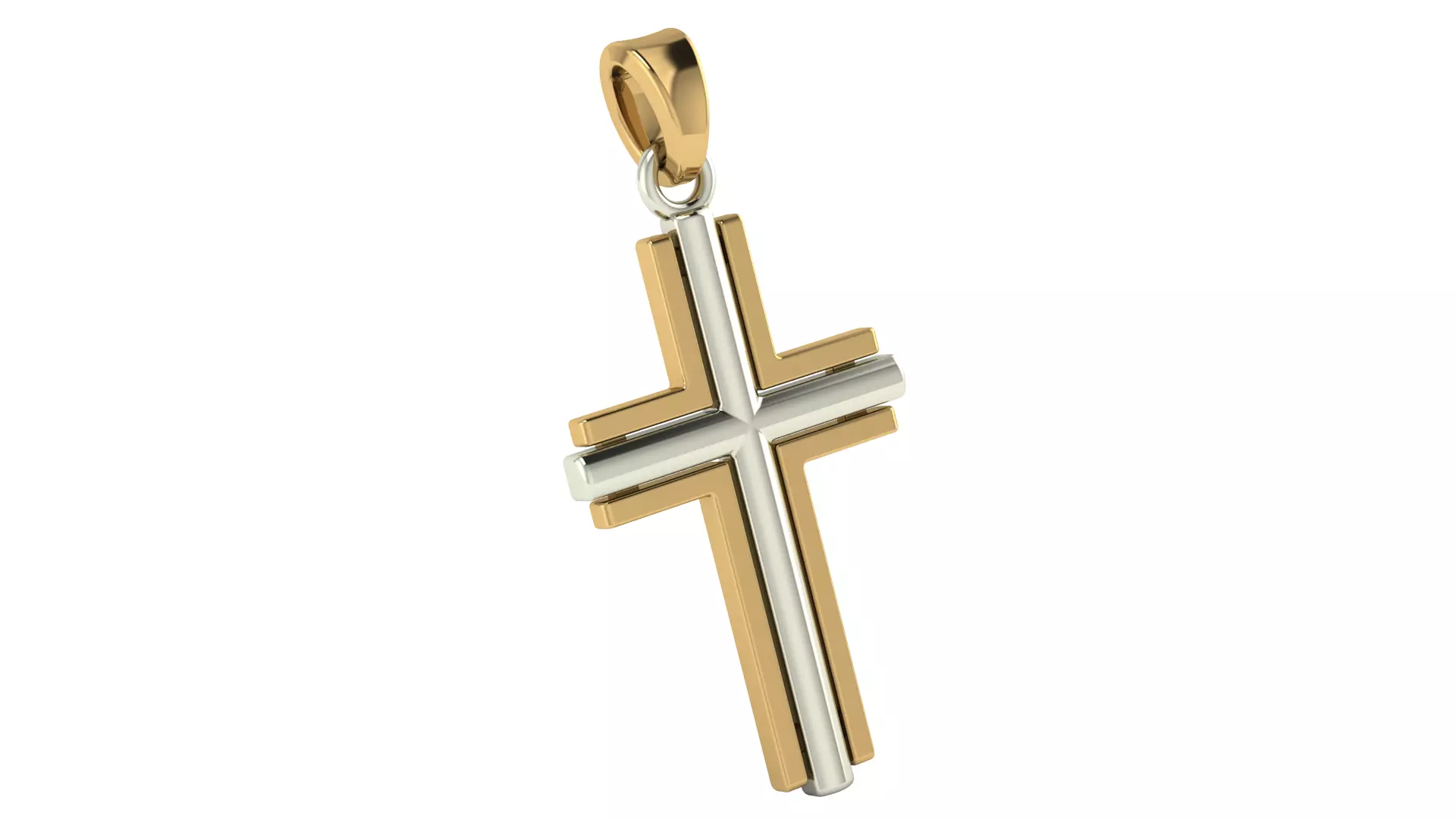 Cross Pendant 3D print model_2
