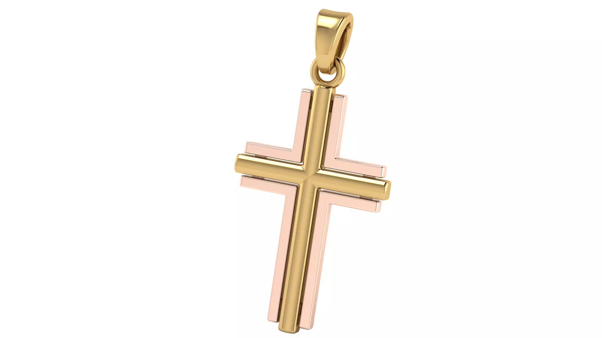 Cross Pendant 3D print model_1