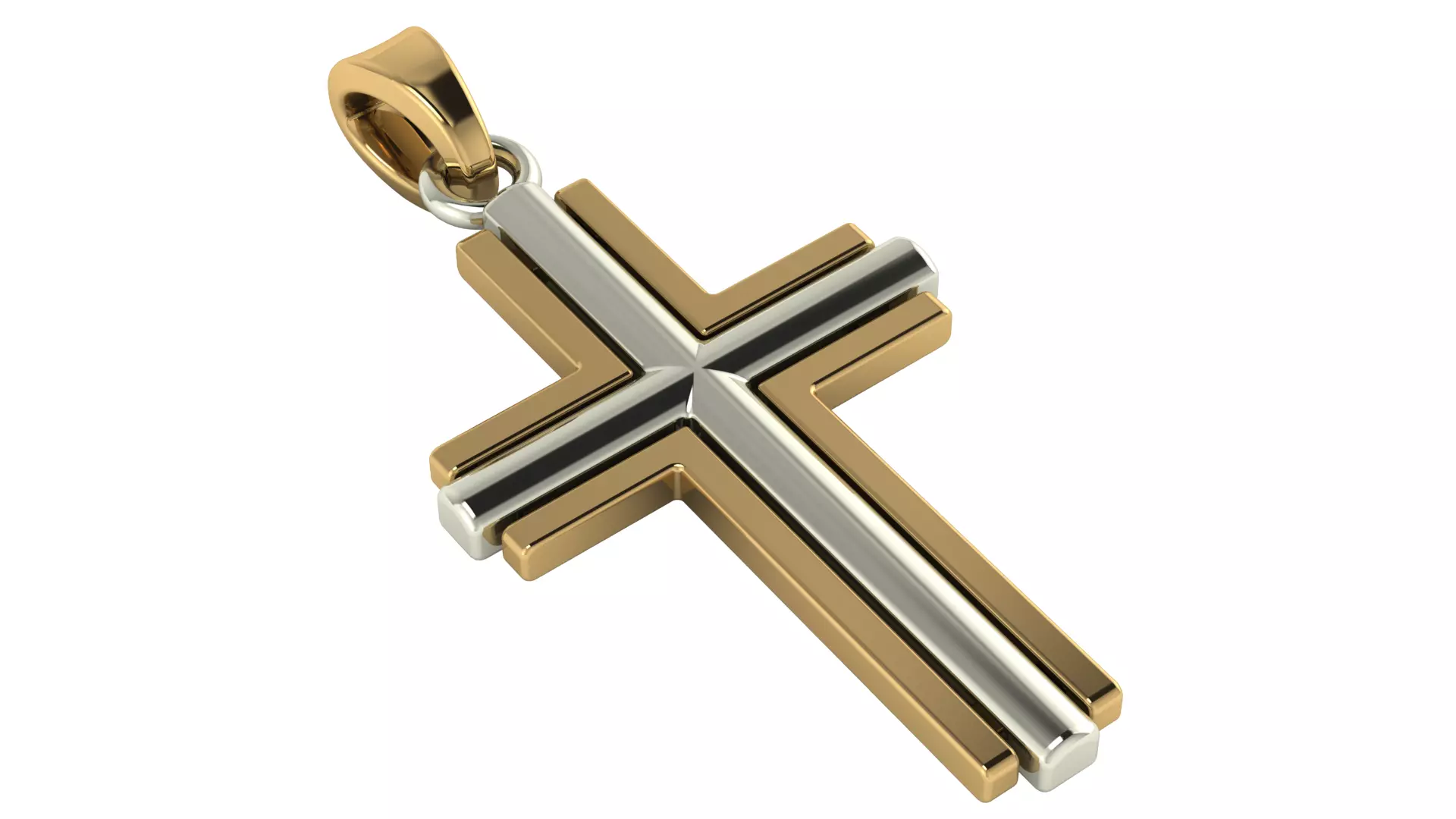 Cross Pendant 3D print model_0