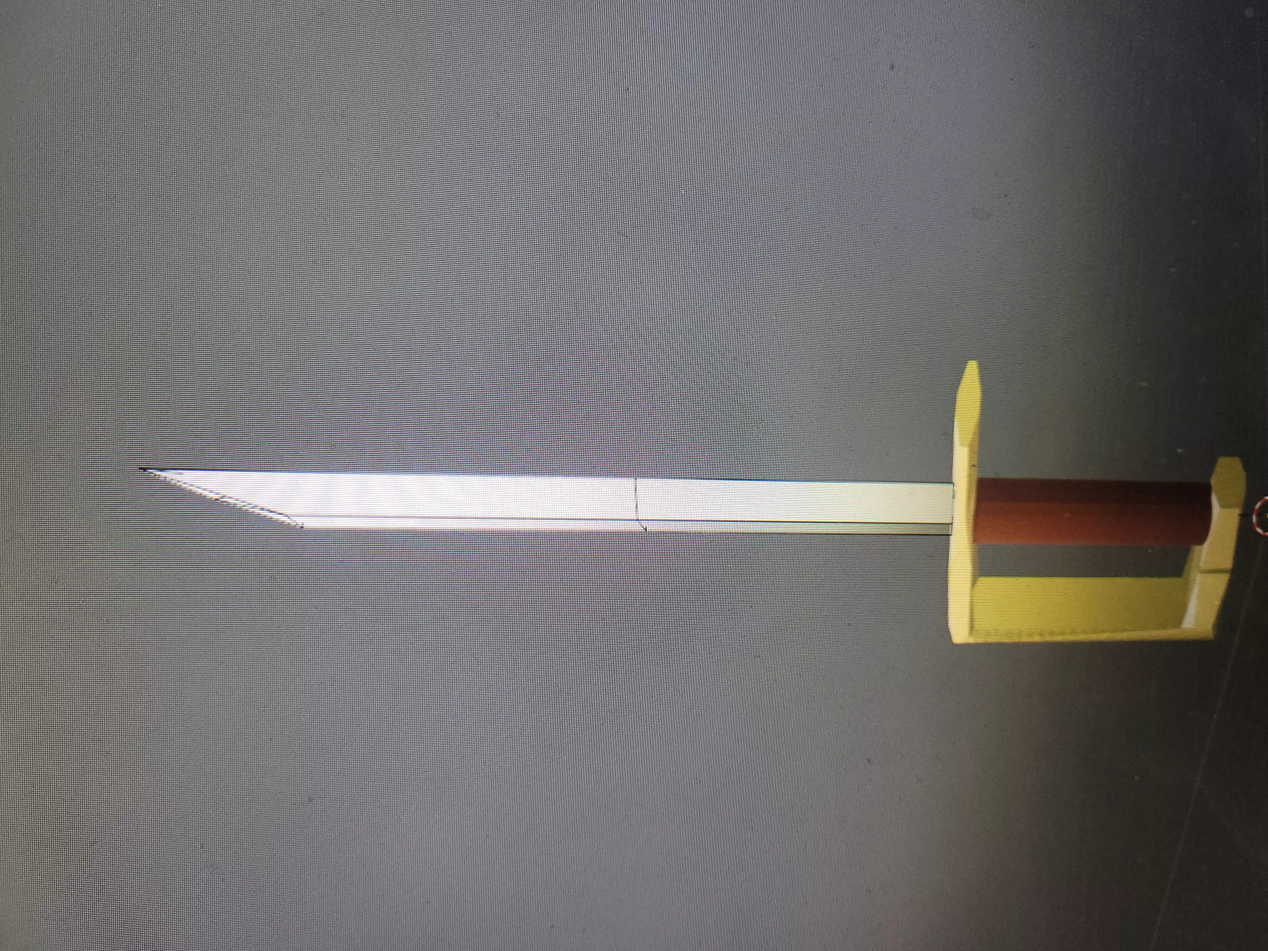 tanto style dagger Low-poly 3D model_2