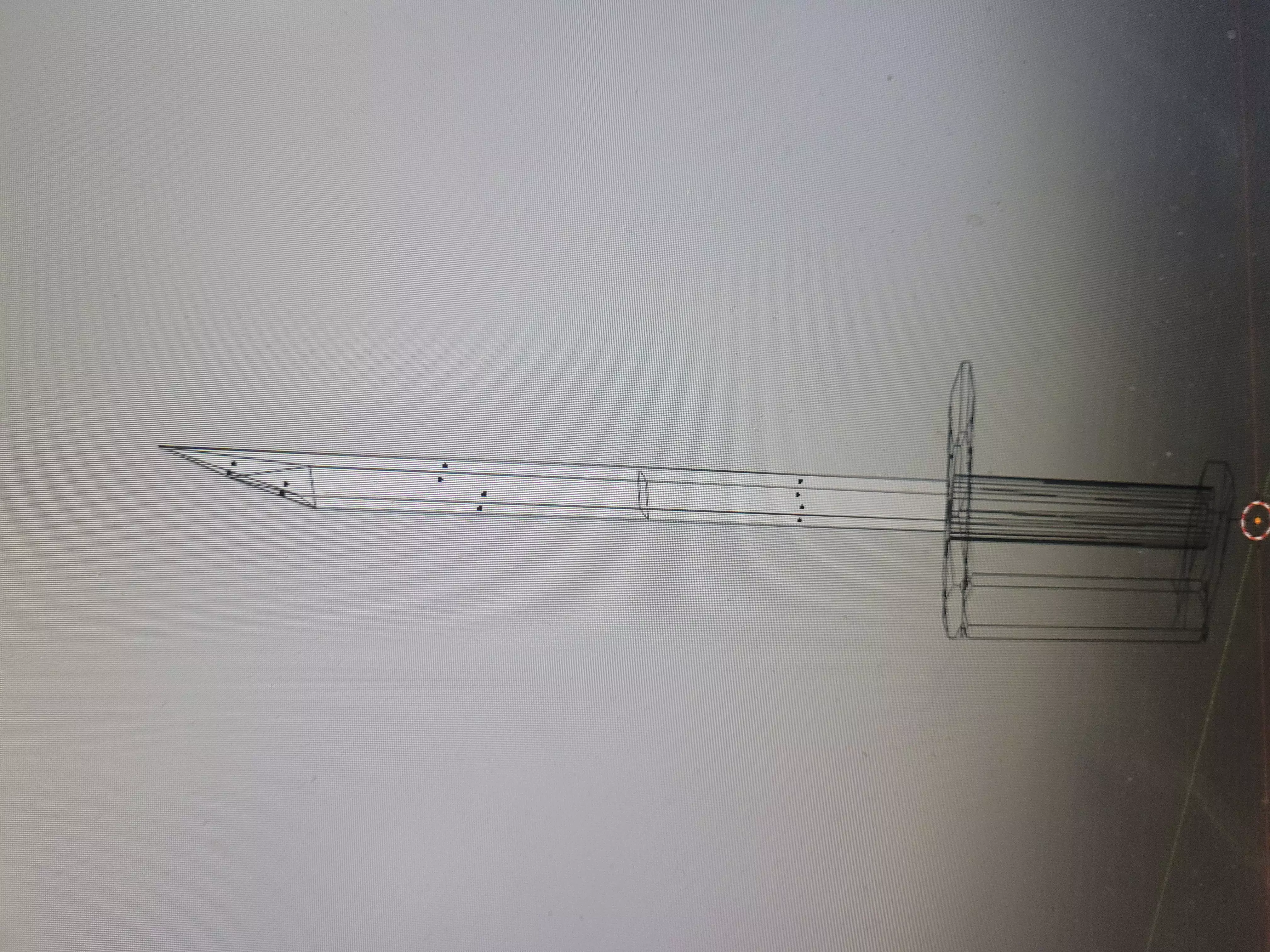 tanto style dagger Low-poly 3D model_3