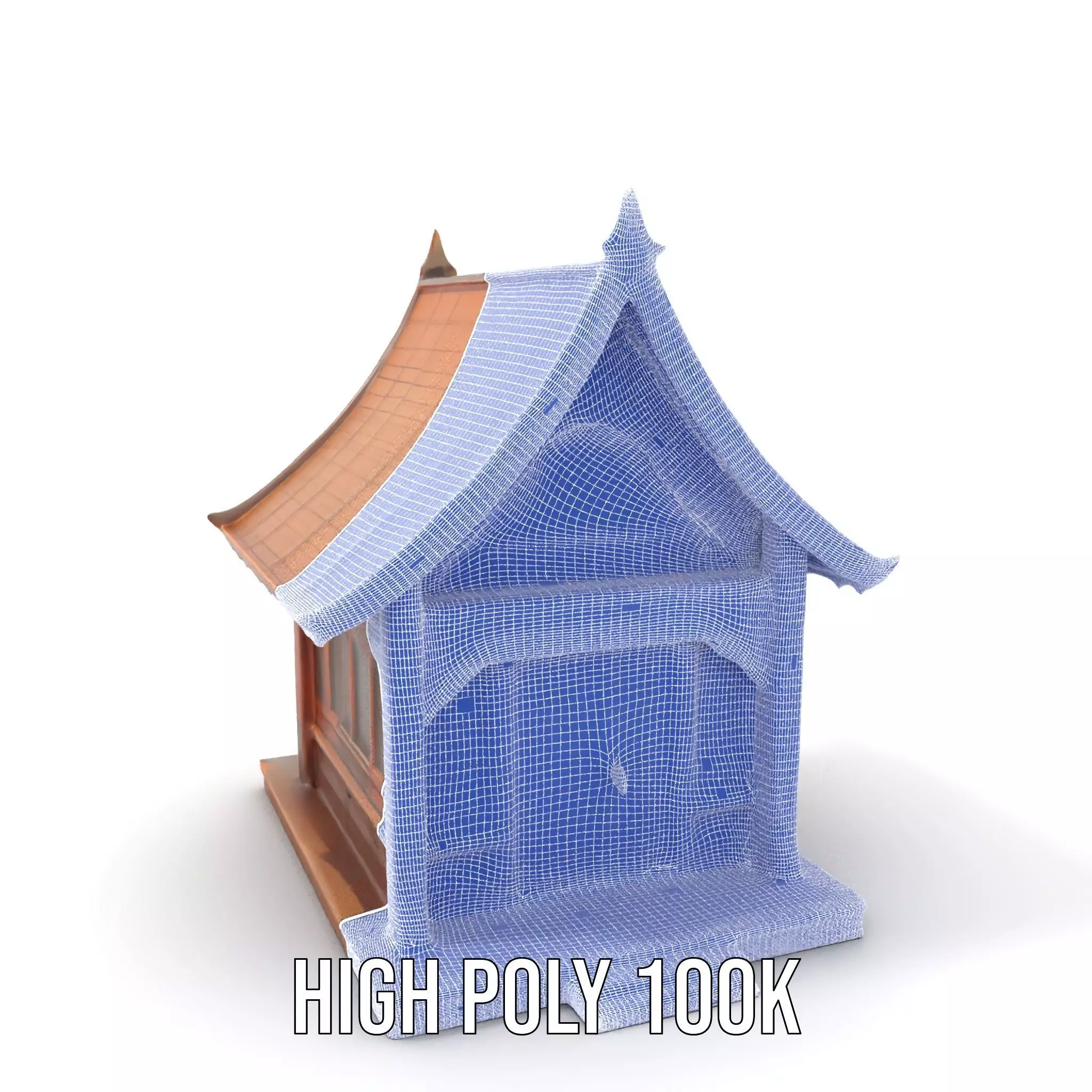 Ornate Wooden Pavilion model pack Low-poly 3D model_5