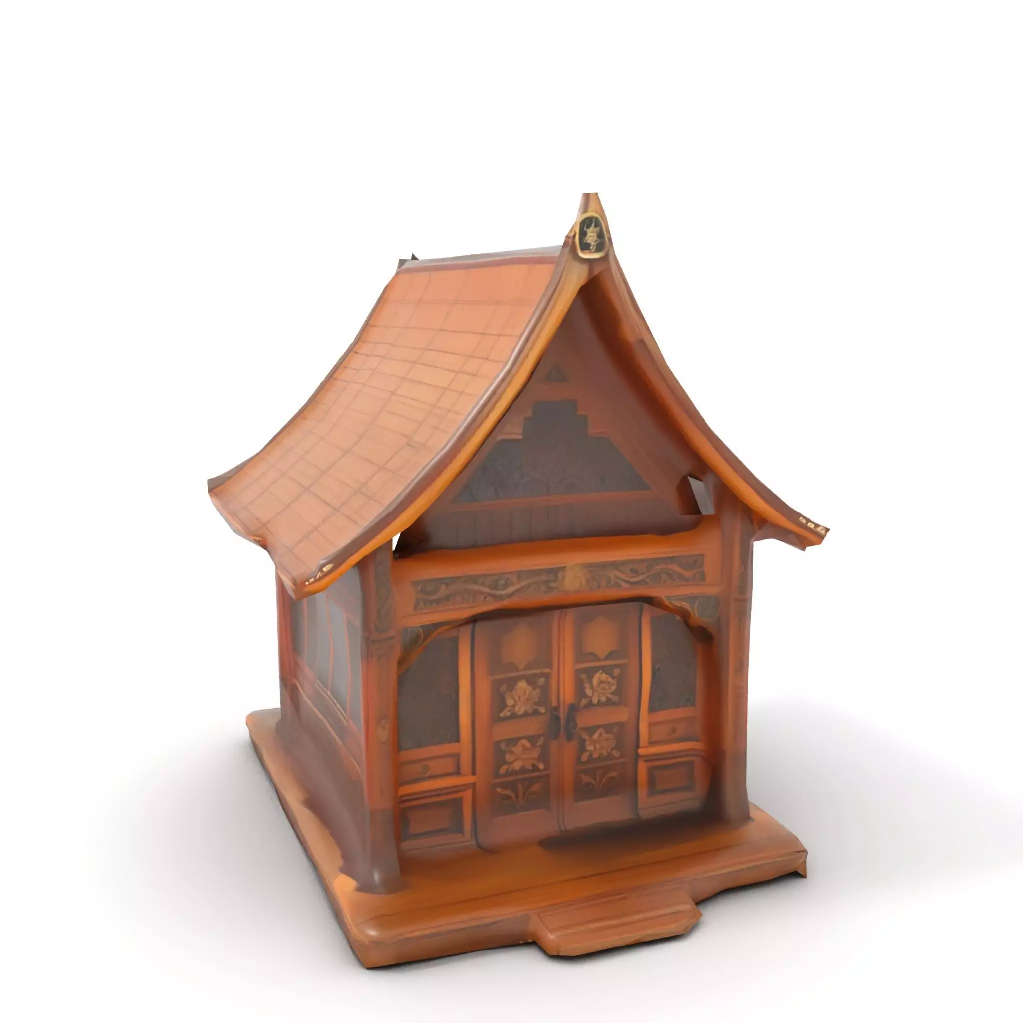 Ornate Wooden Pavilion model pack Low-poly 3D model_18