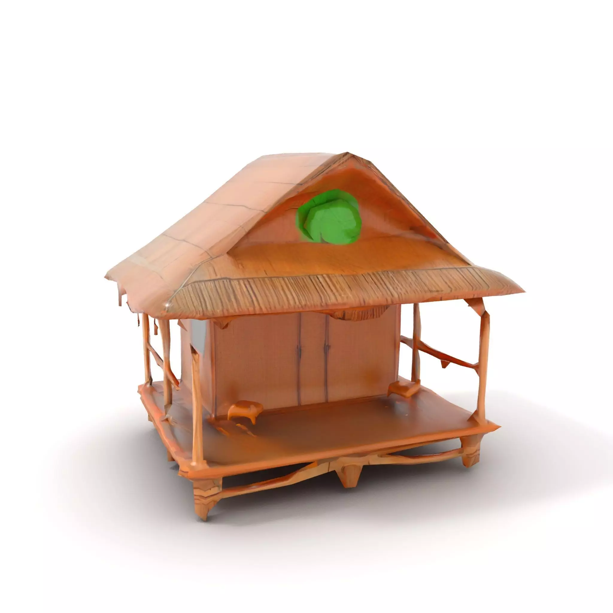 Tropical Bamboo Bungalow model pack Low-poly 3D model_18