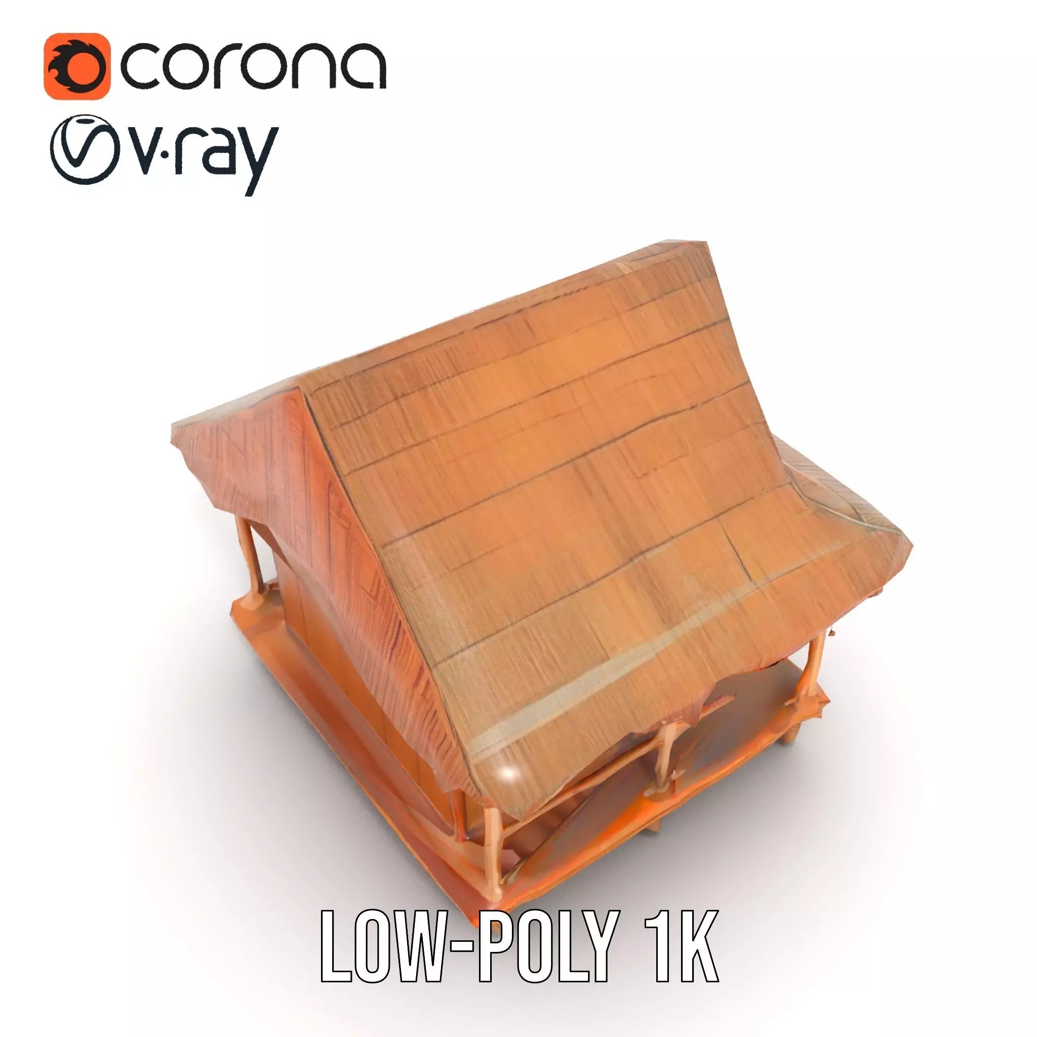 Tropical Bamboo Bungalow model pack Low-poly 3D model_15