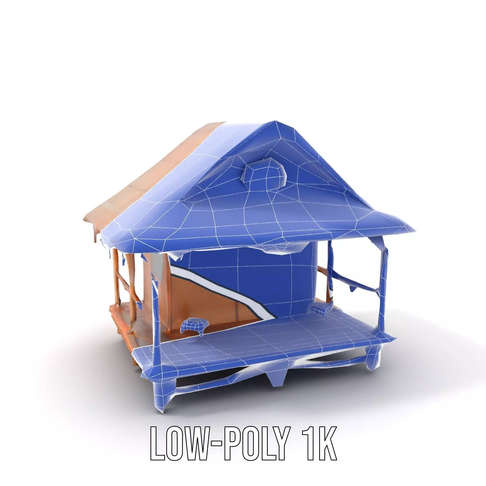 Tropical Bamboo Bungalow model pack Low-poly 3D model_8