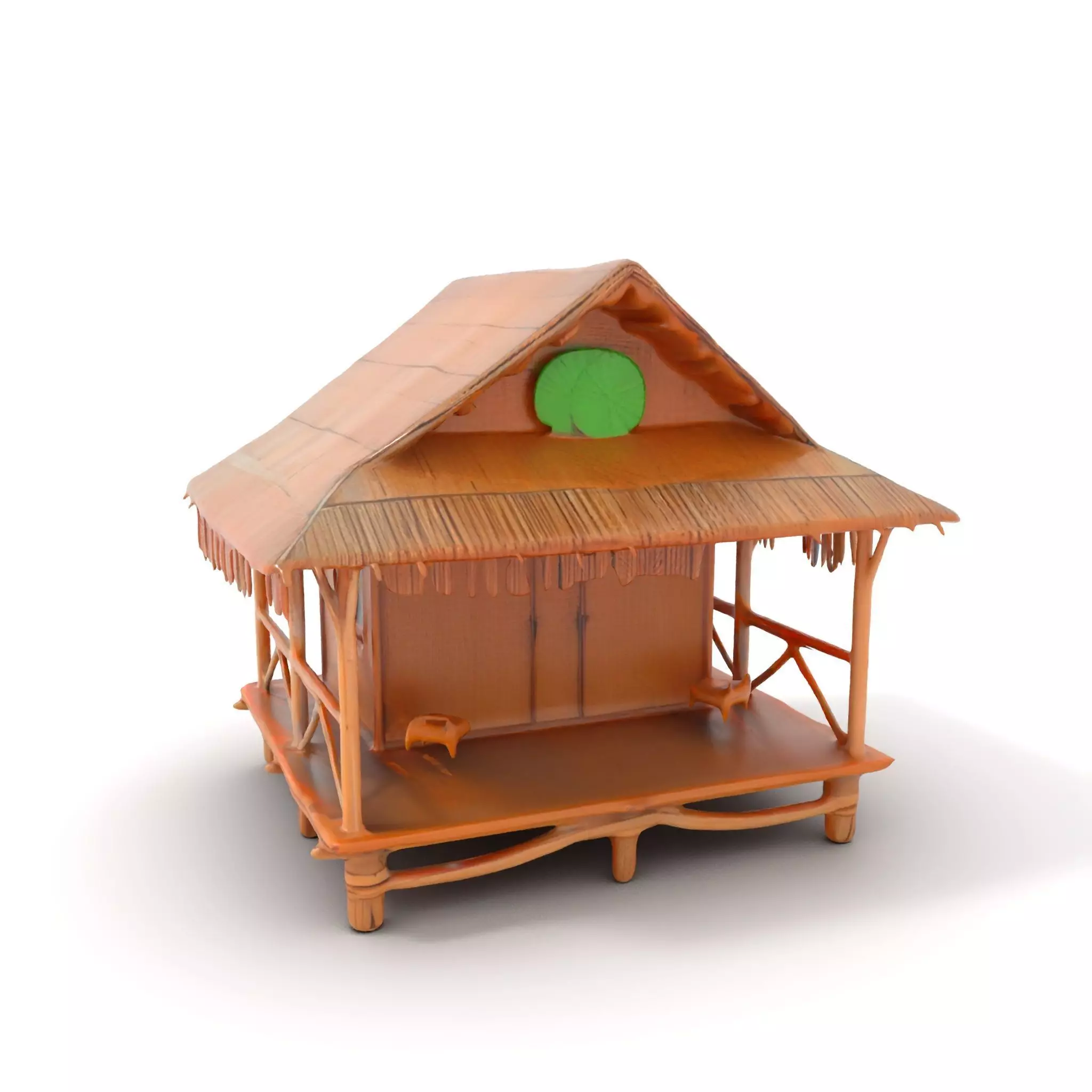 Tropical Bamboo Bungalow model pack Low-poly 3D model_0