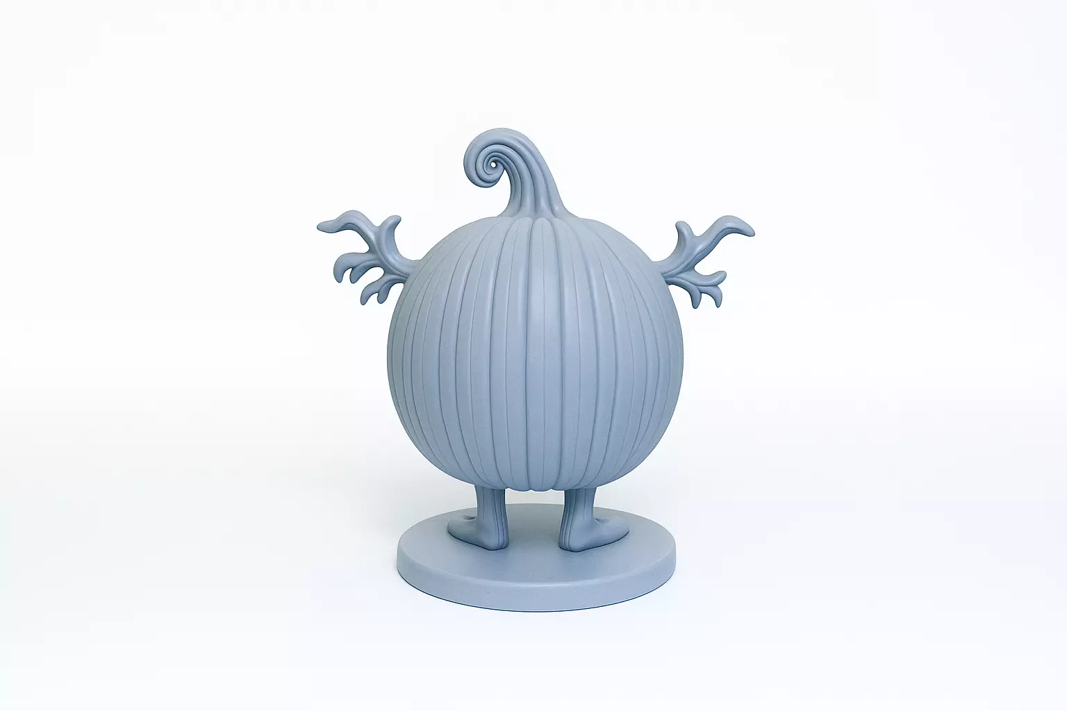 Stylized Pumpkin Monster Figure 3D Print Model 3D print model_8