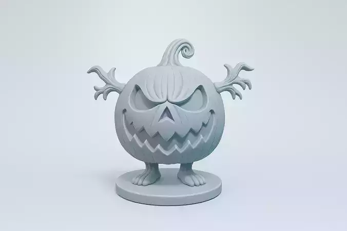 Stylized Pumpkin Monster Figure 3D Print Model 3D print model