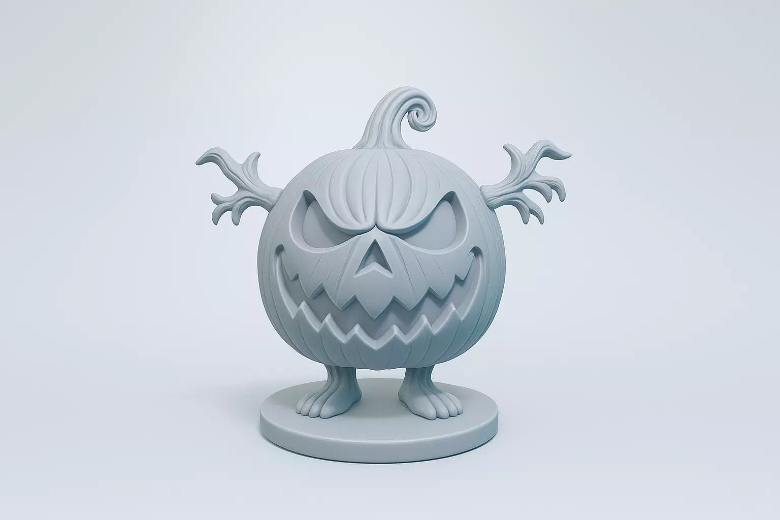 Stylized Pumpkin Monster Figure 3D Print Model 3D print model_0
