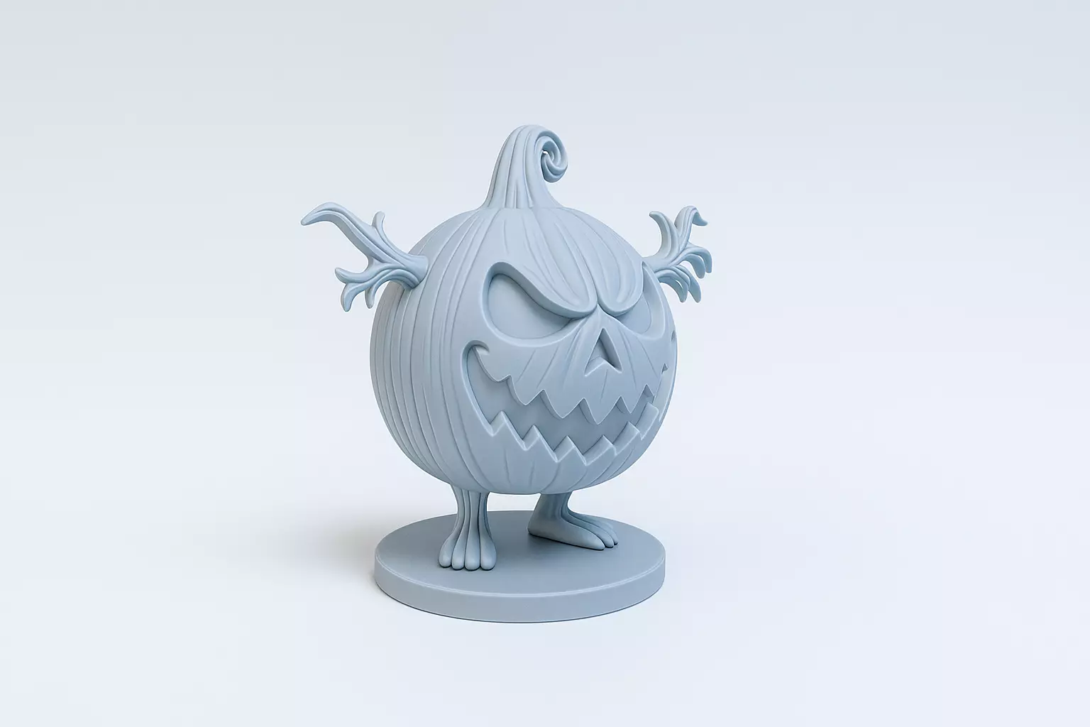 Stylized Pumpkin Monster Figure 3D Print Model 3D print model_15