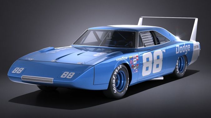 Dodge Charger Daytona 1969 NASCAR 3D model