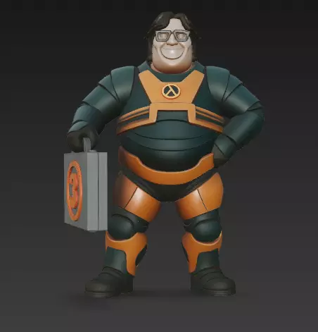 Gabe Newell Meme Half-Life 3D print model_0
