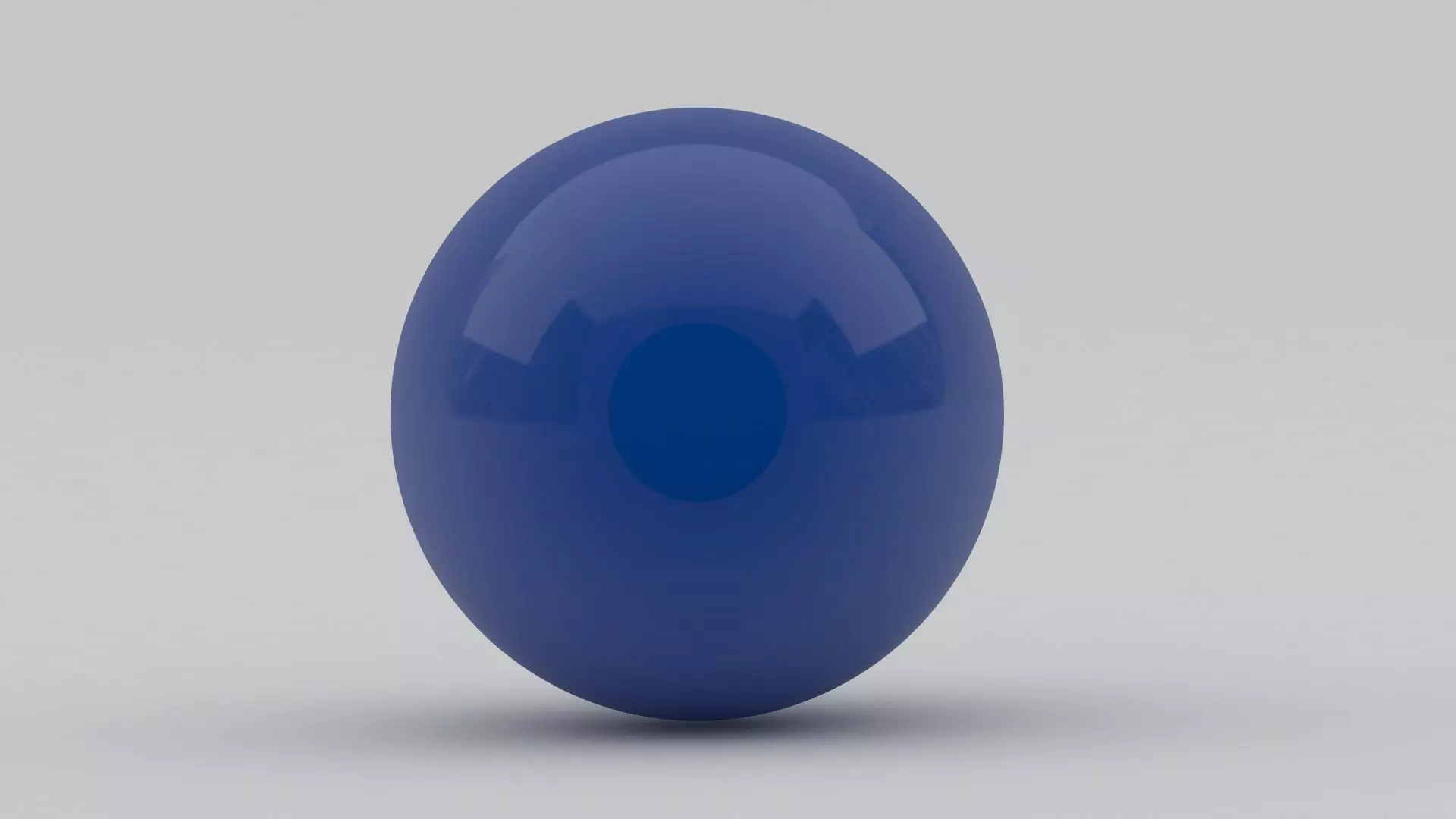 Pool Snooker Ball blue 3D model_4