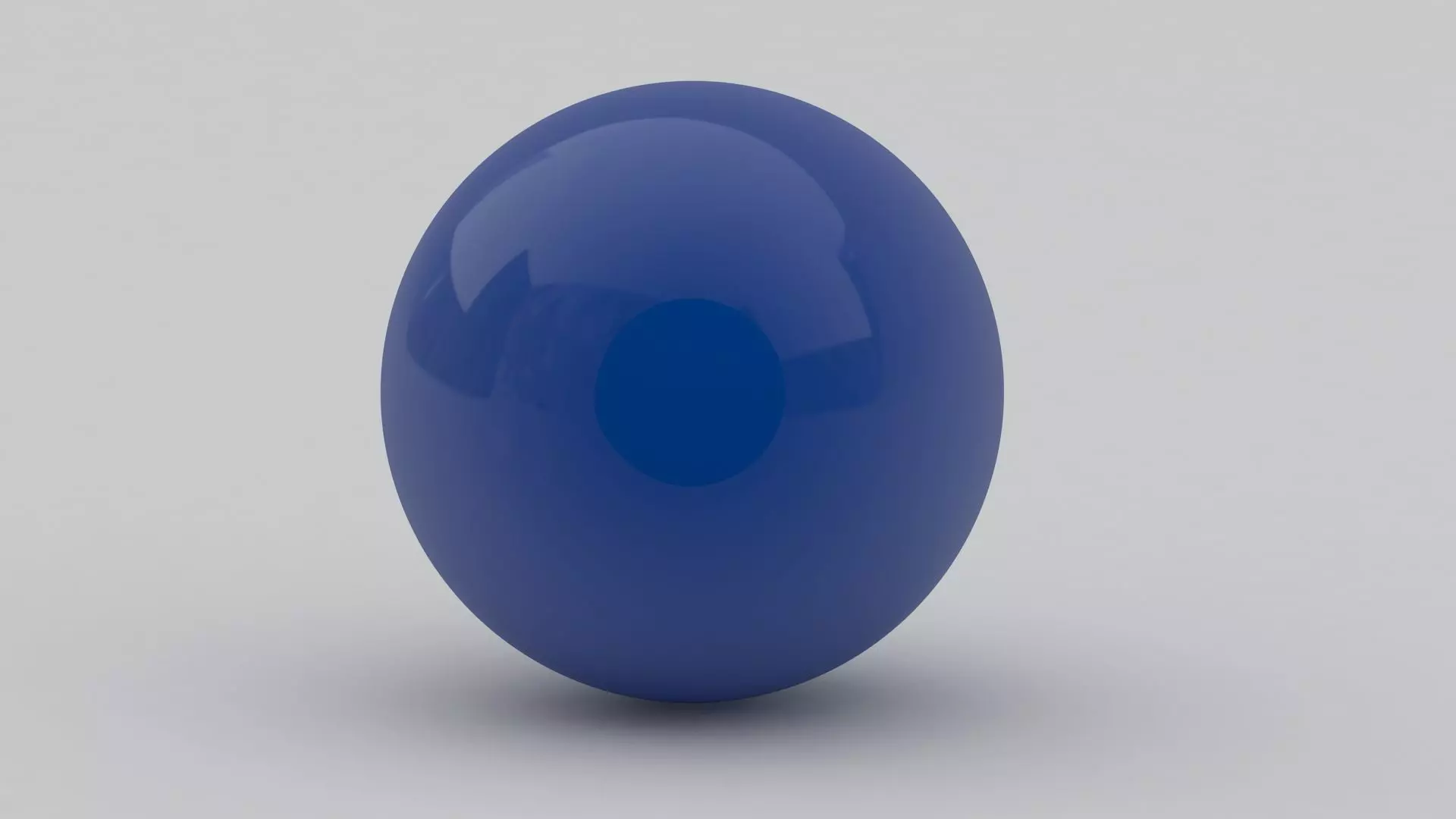 Pool Snooker Ball blue 3D model_3