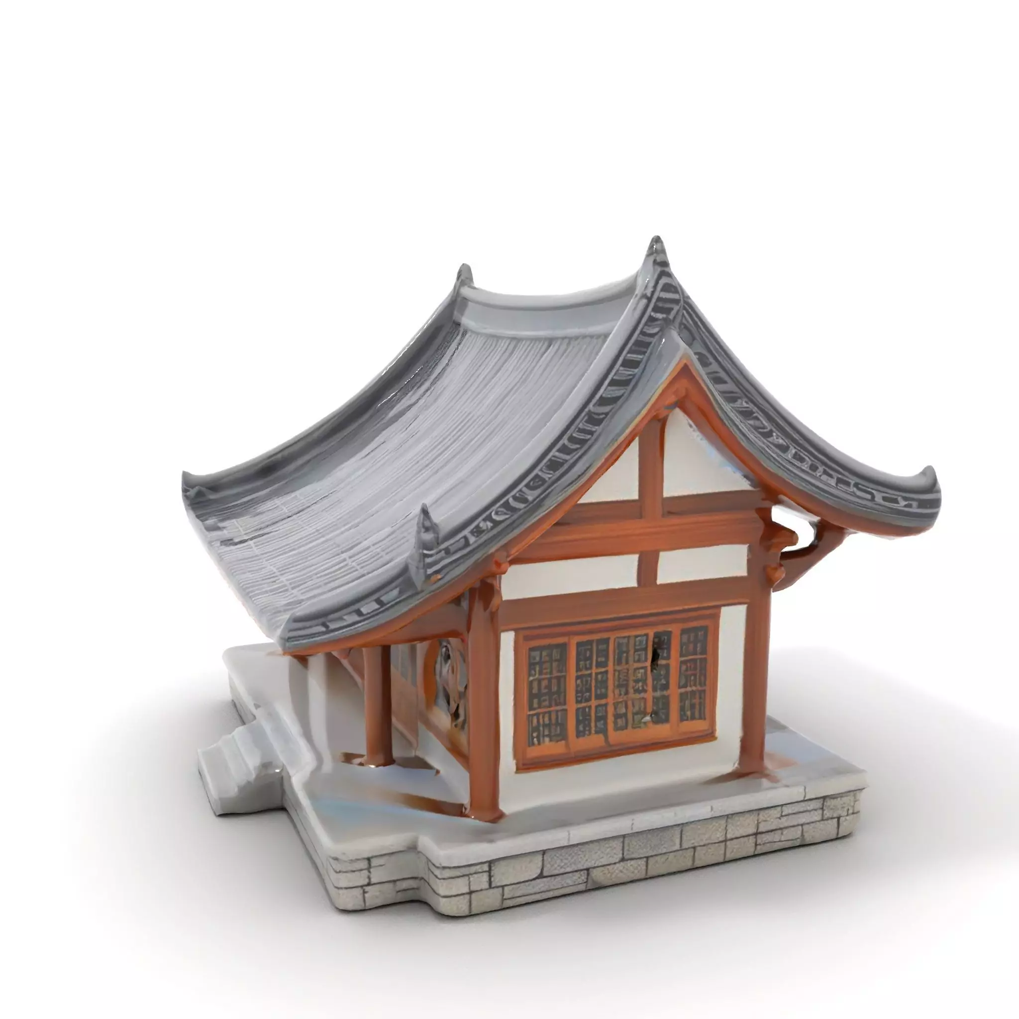 Traditional Pavilion Roof model pack Low-poly 3D model_7