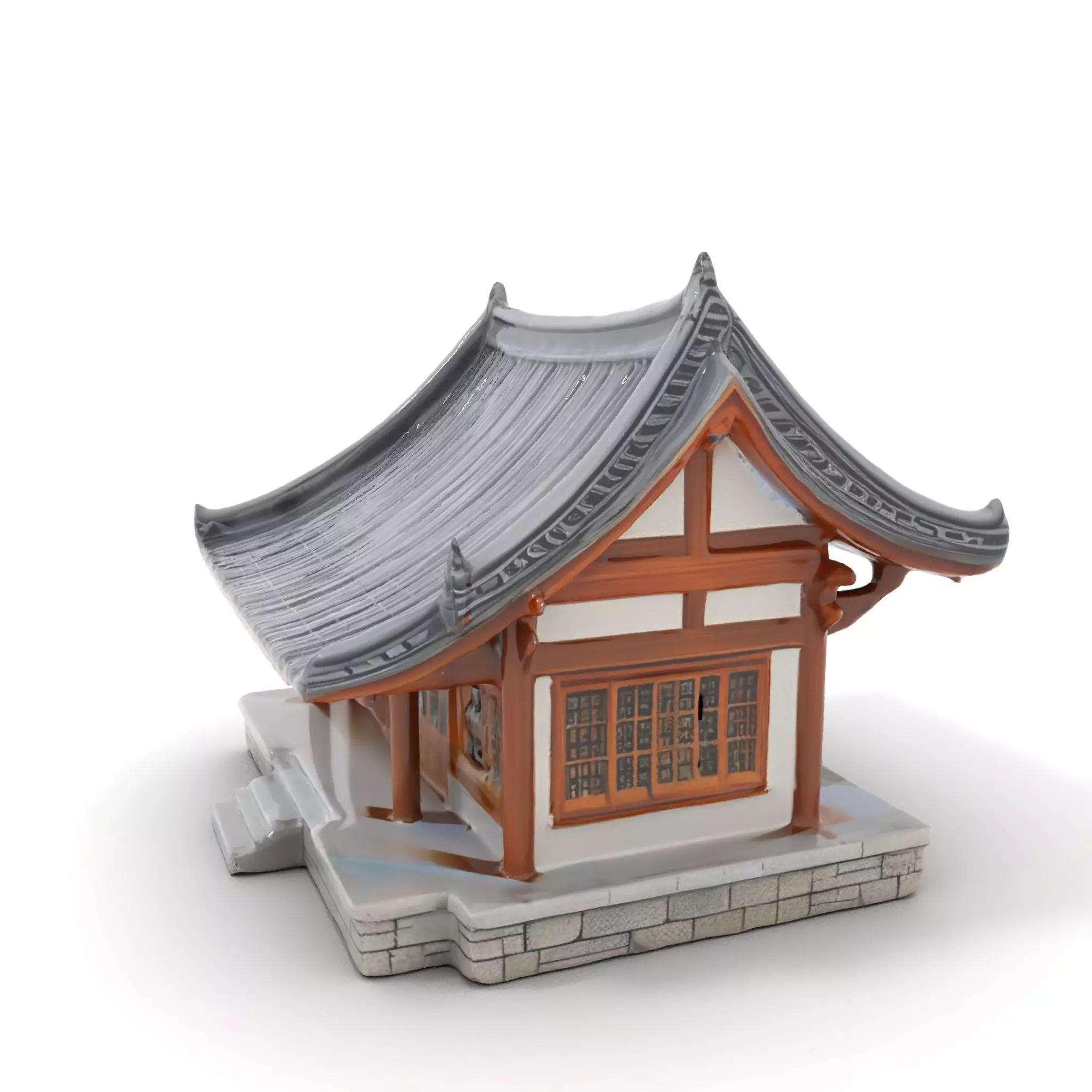 Traditional Pavilion Roof model pack Low-poly 3D model_0