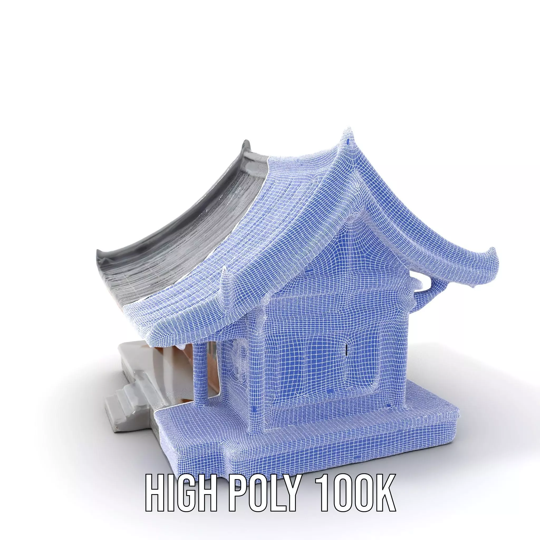 Traditional Pavilion Roof model pack Low-poly 3D model_5