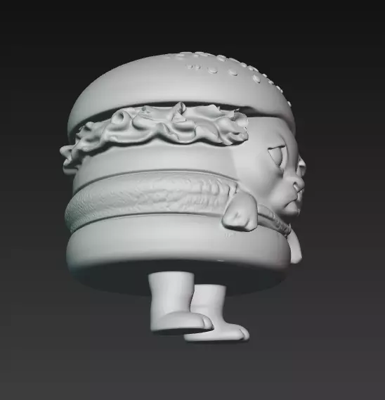 Michi Hamburguesa Meme 3D print model_4