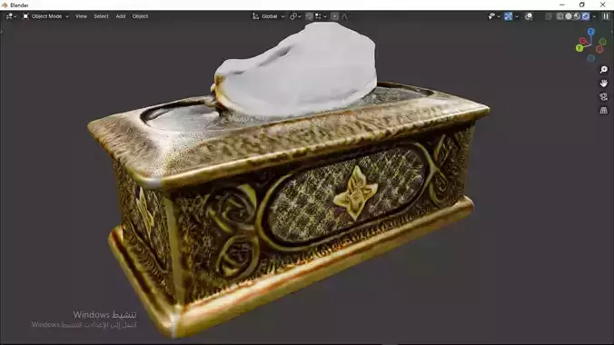 Gold plated tissue box