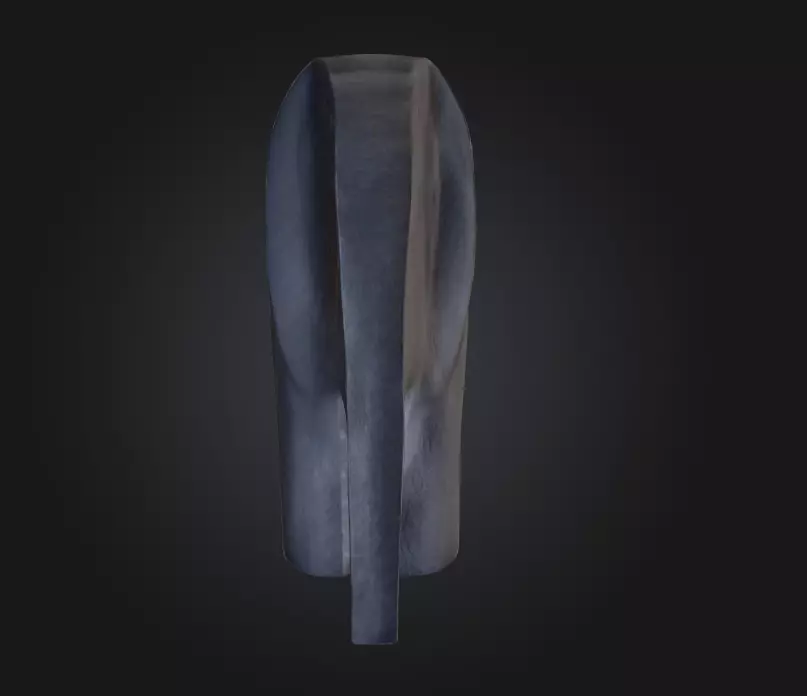 Stone Elephant Figurine Low-poly 3D model_2