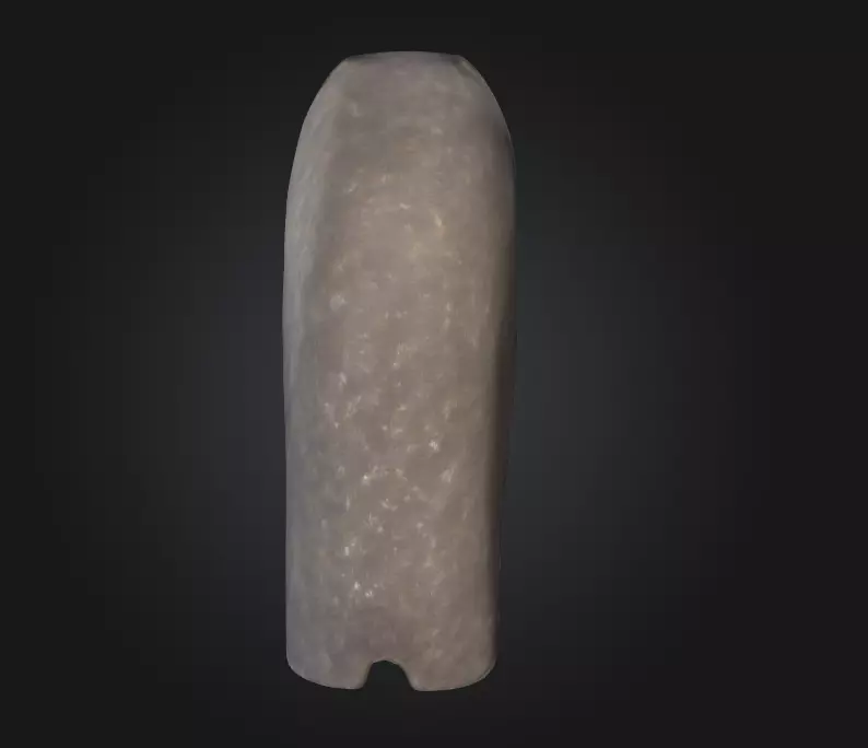 Stone Elephant Figurine Low-poly 3D model_6