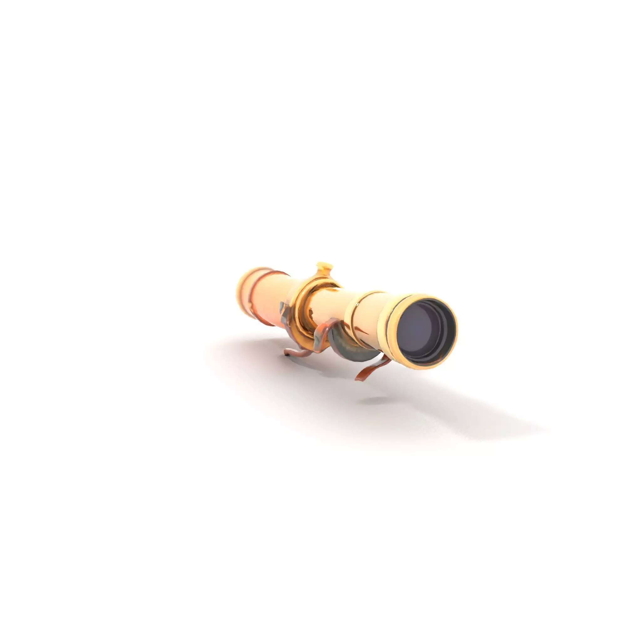 Antique Brass Telescope model pack Low-poly 3D model_6