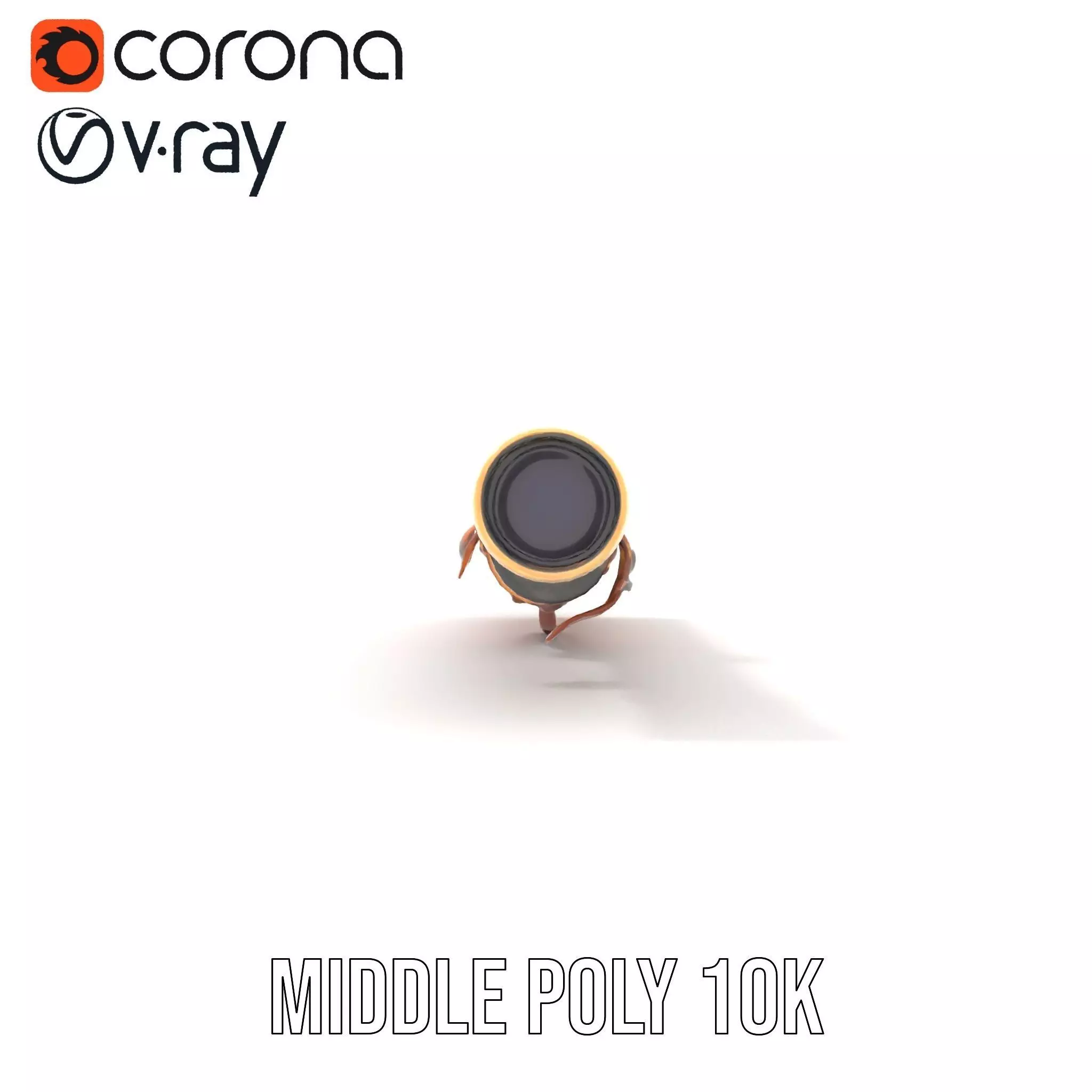 Antique Brass Telescope model pack Low-poly 3D model_22