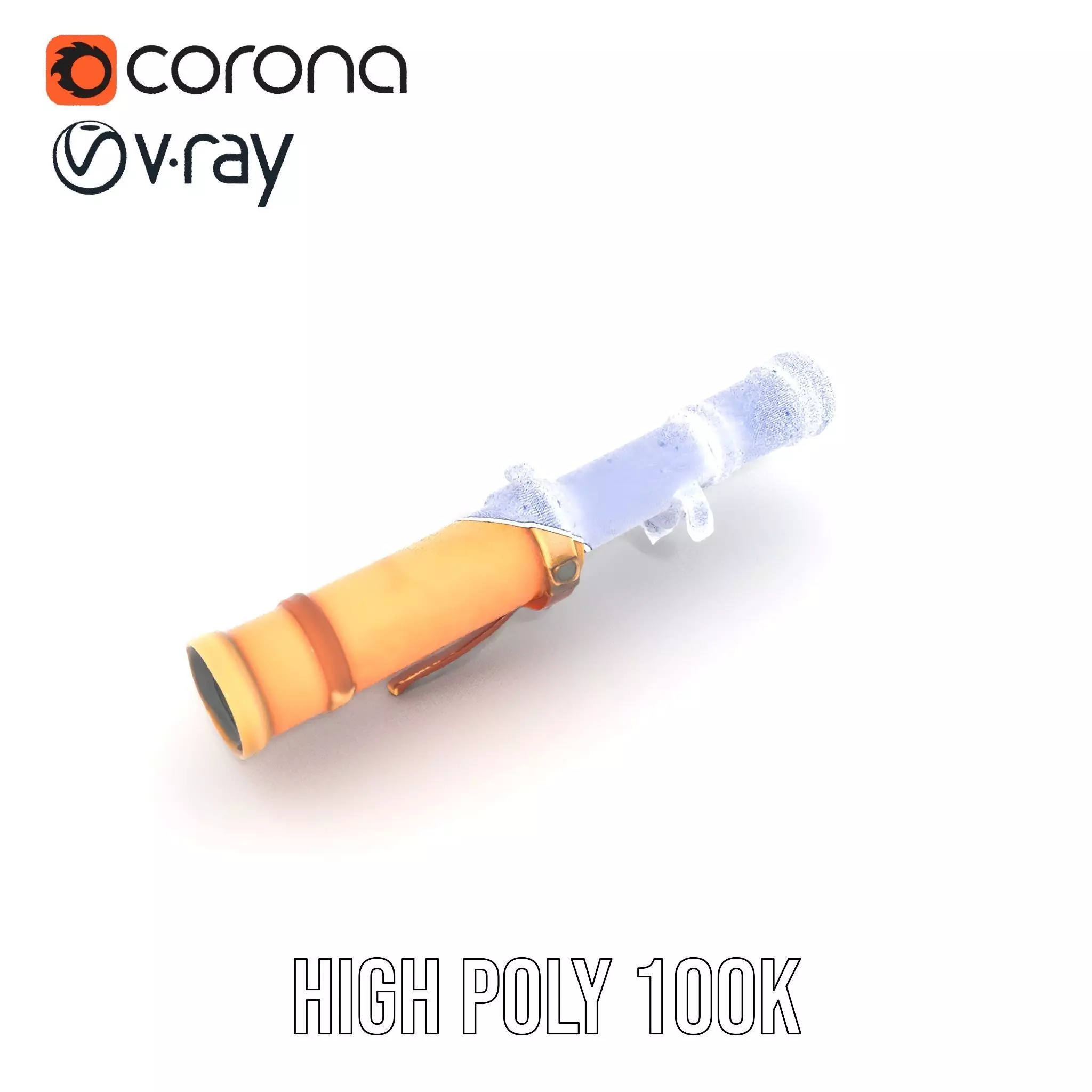 Antique Brass Telescope model pack Low-poly 3D model_33